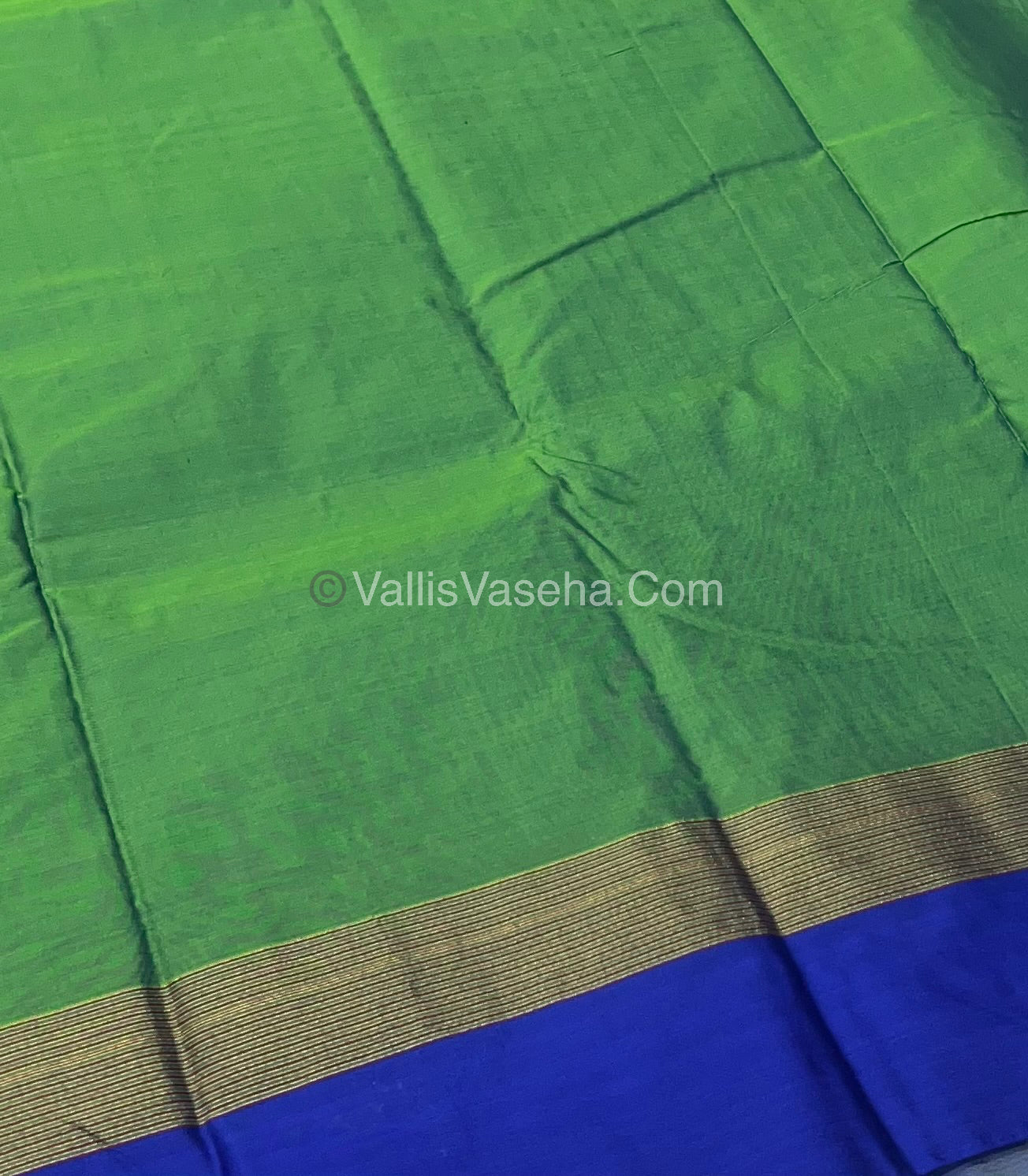 Semi Silk Saree - Plus Design Style - Contrast Pallu & Blouse or Running Pallu & Blouse - VVSS004
