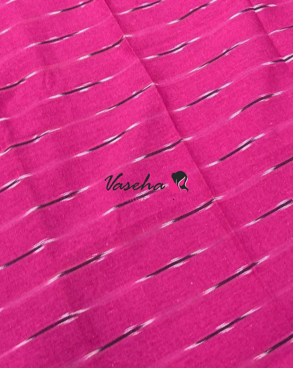 Ikkat Mercerised Cotton Saree - Single Ikkat - VVIKS001