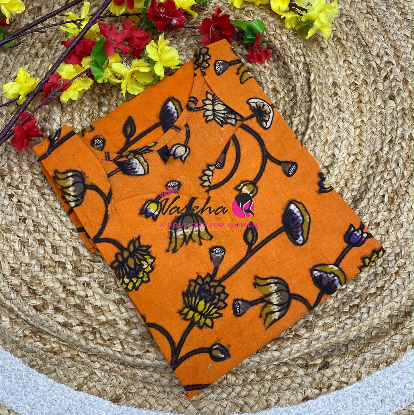 Ready Made - Short Top - Pure Cotton Kalamkari - VVRST004