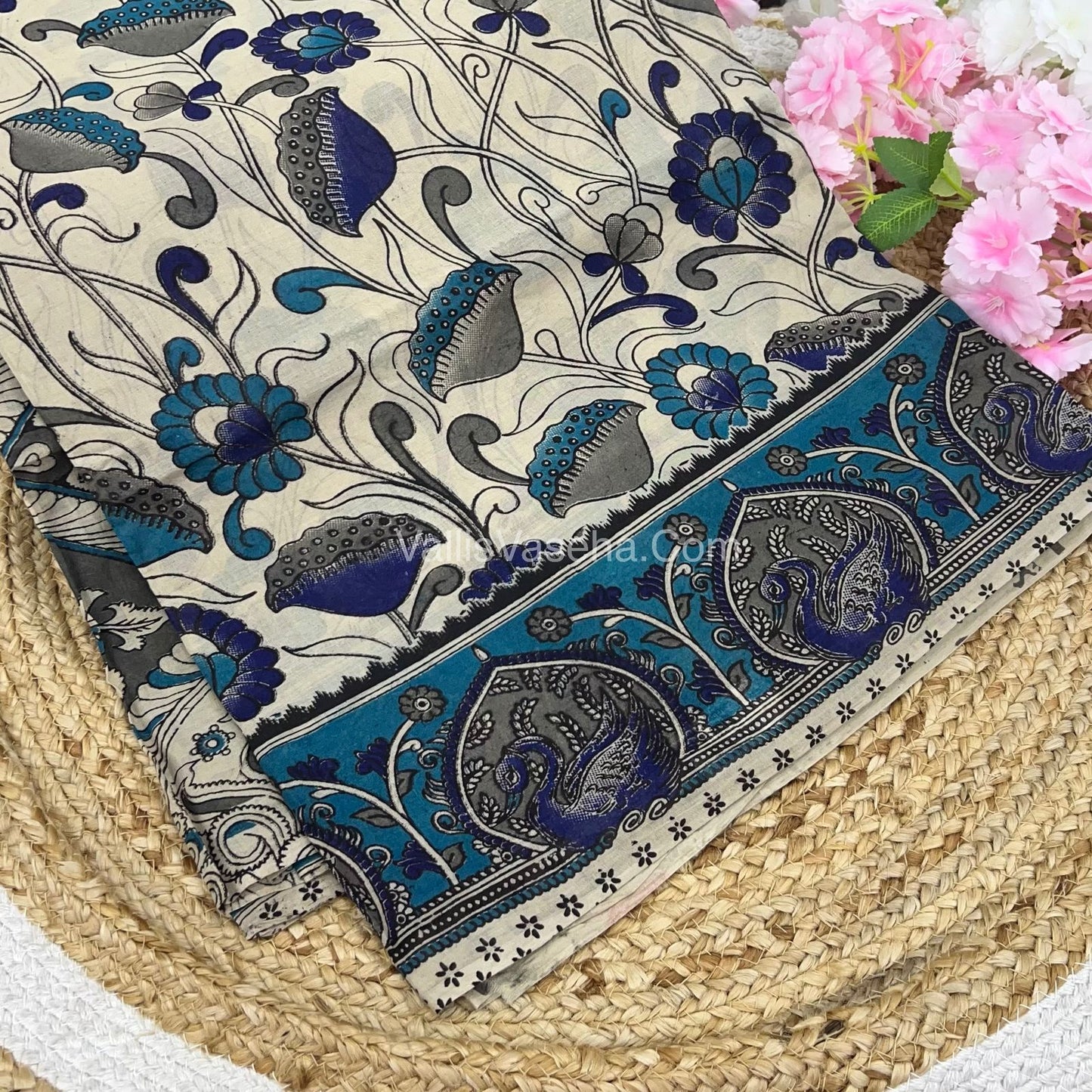 Pure Kalamkari Cotton Saree - VVPKC002