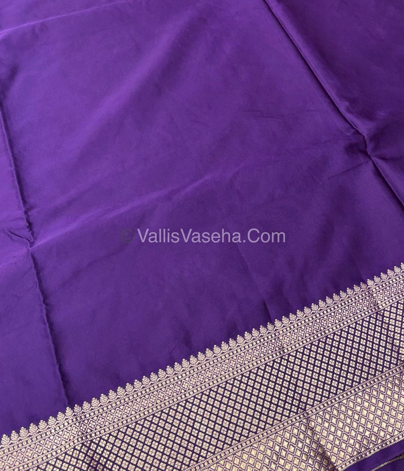 Premium Viscose Saree - Lemon Yellow & Purple Shade - VVPV001