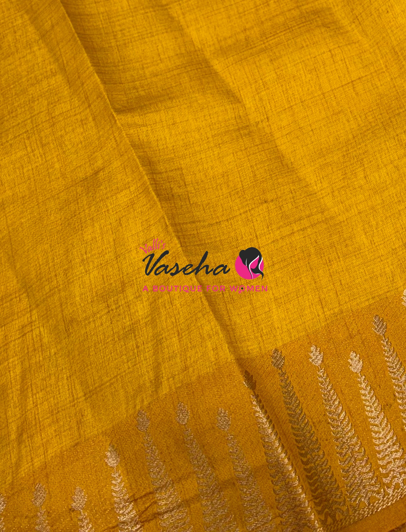 Semi Tussar Silk Saree | Yellow shade |VVSTS050