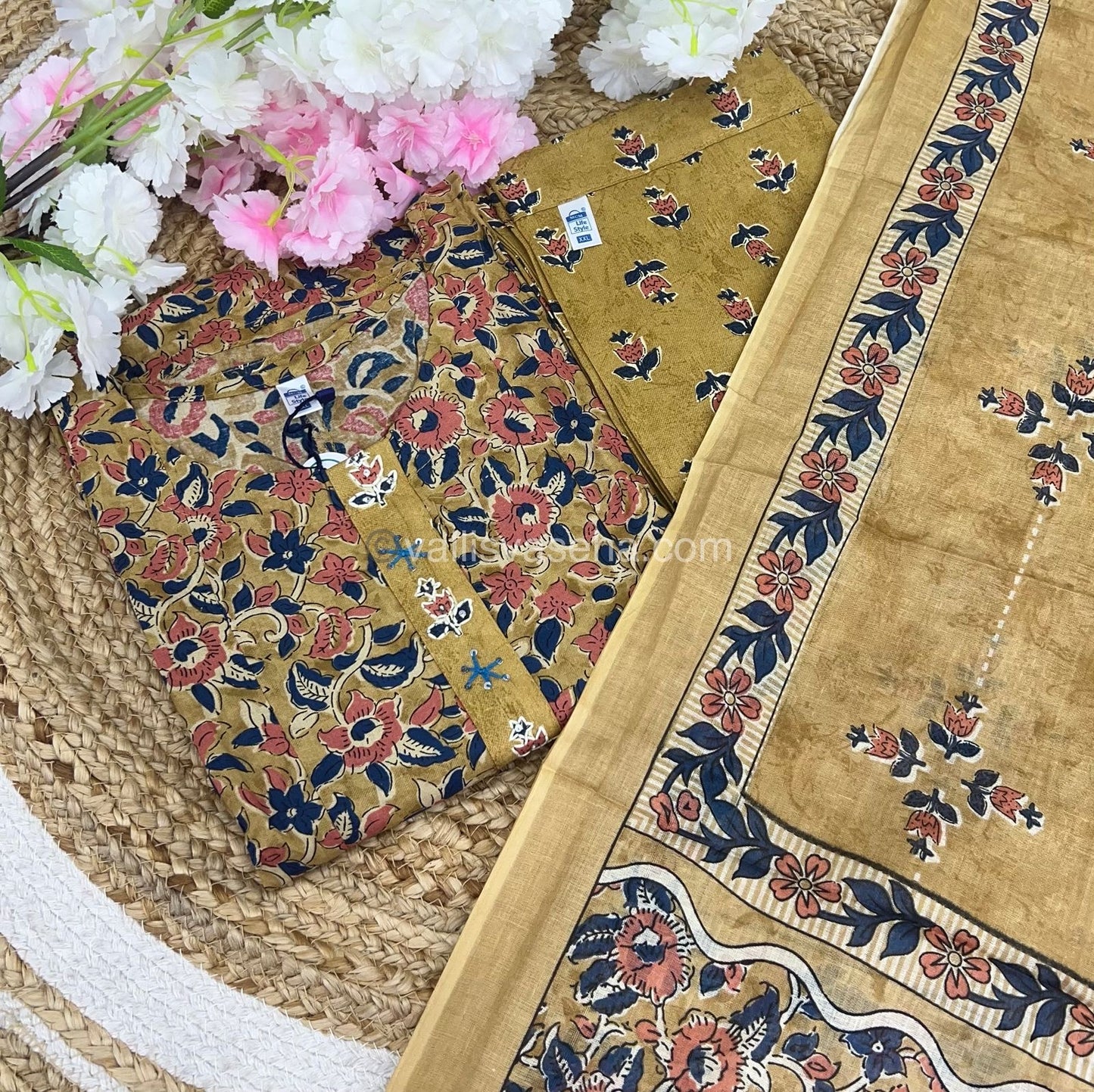 Ready Made - Anarkali - Salwar, Kameez & Duppatta(3pc)- Printed Cotton - VVAS004