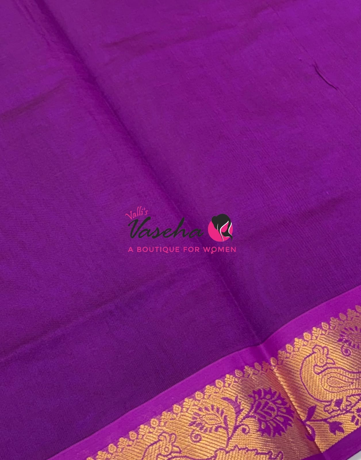 Semi Silk Cotton Saree - Small Round with Zari Butta - VVSSC014