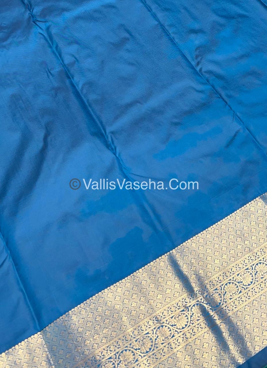 Semi Kanchipuram Silk - Blue Shade - VVSKS002