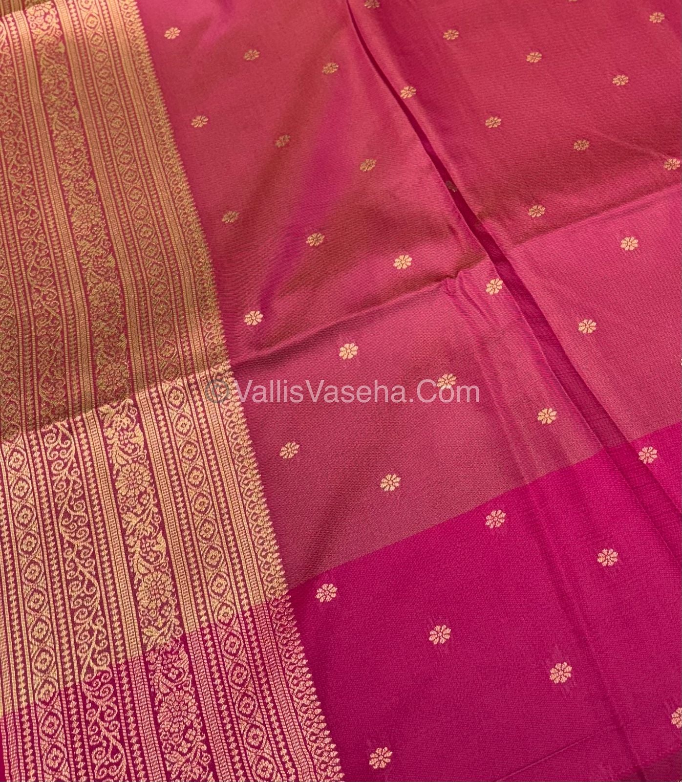 Semi Soft Silk - Dual Tone Mustard With Pink Shade -VVSSS032 - 7