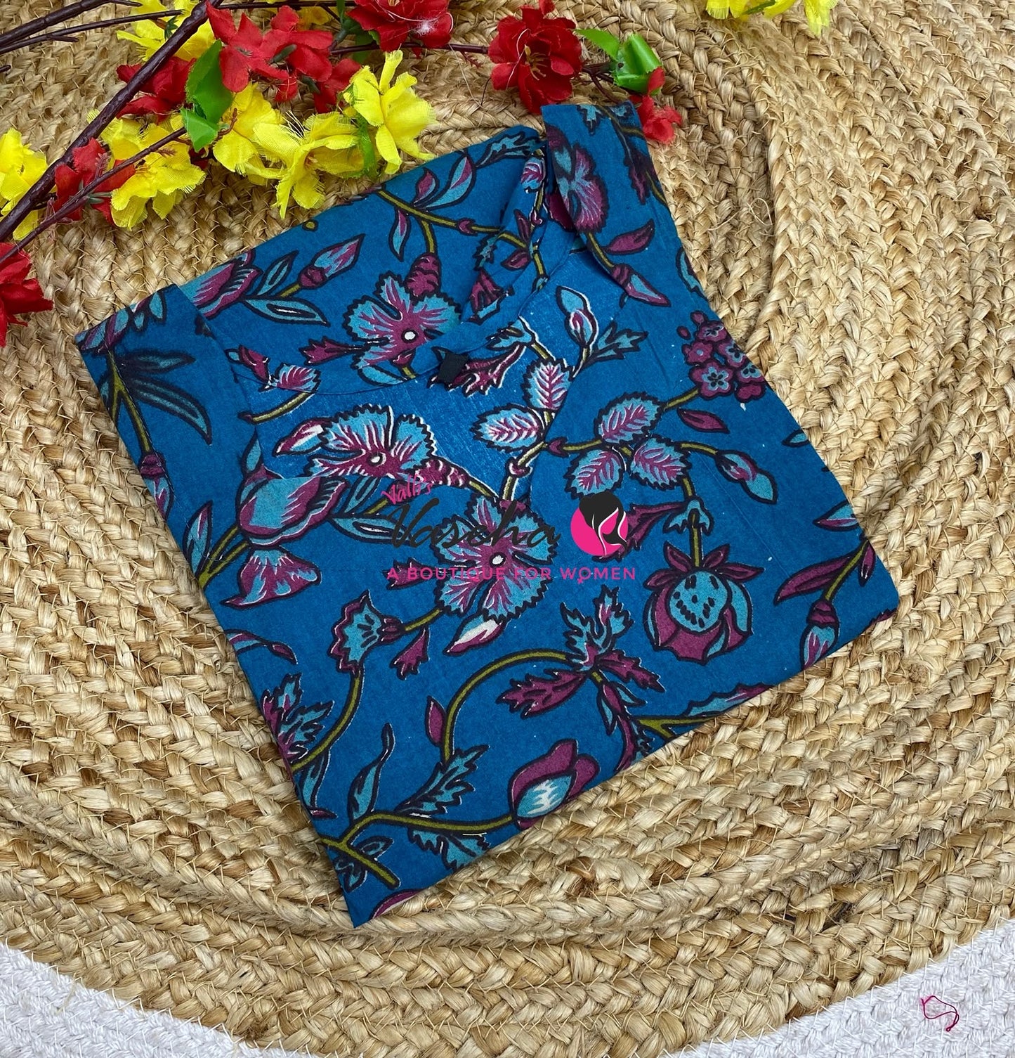 Ready Made - Short Top - Pure Cotton Kalamkari - VVRST004