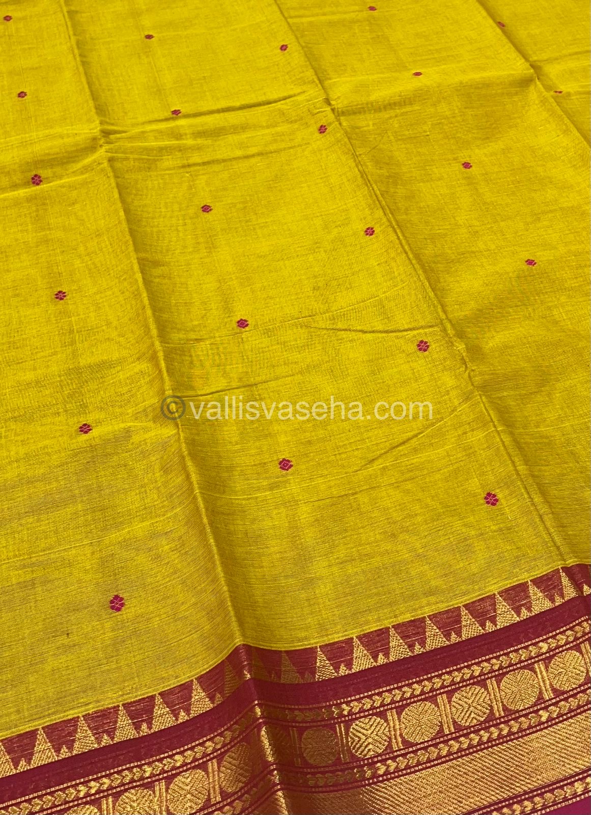 Kanchi Cotton Saree - Butta Design VVKCS008