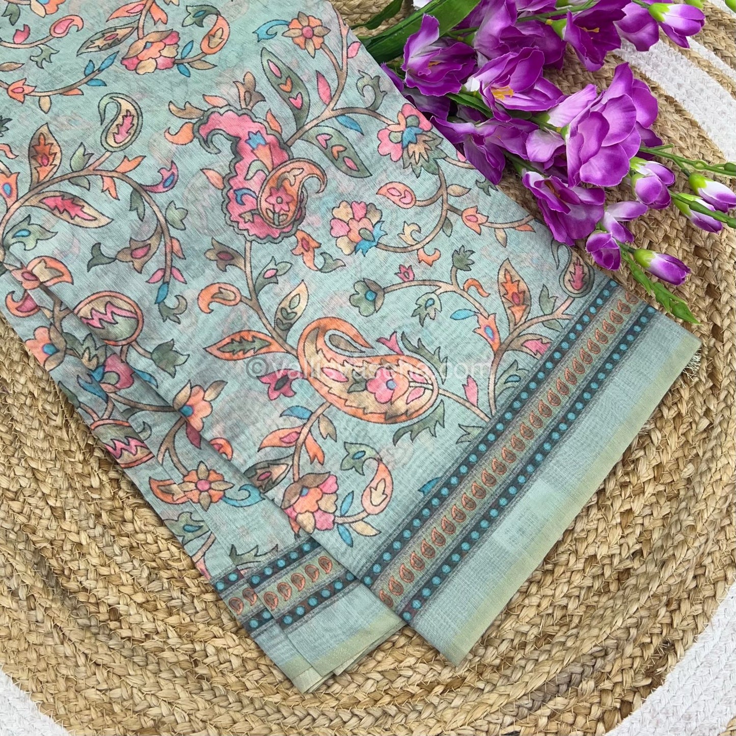 Semi Chanderi Saree - Digital Printed - VVSCD001