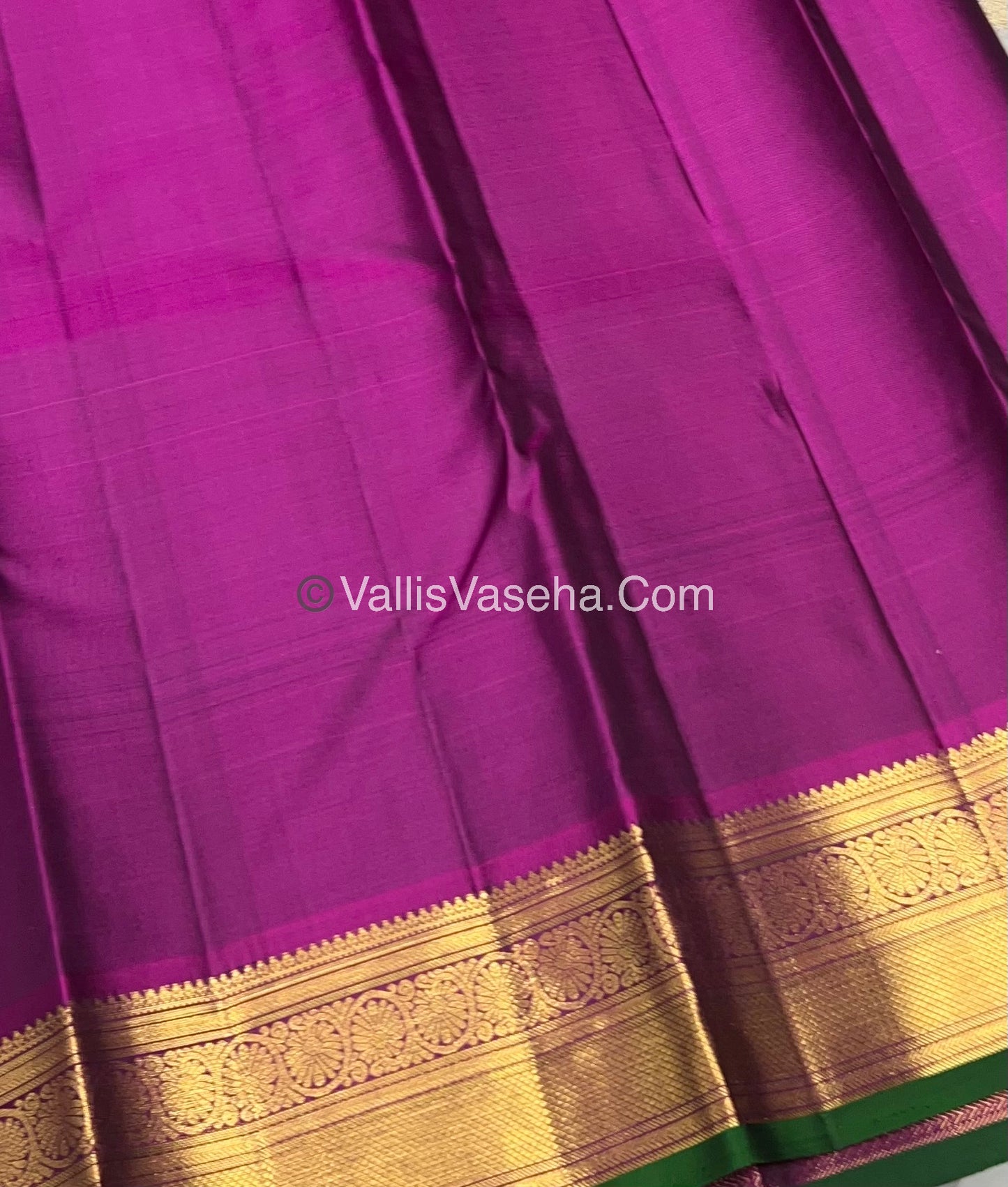 Pure Kanchipuram Silk Saree - Grey & Purplish Pink Combo - VVPS014