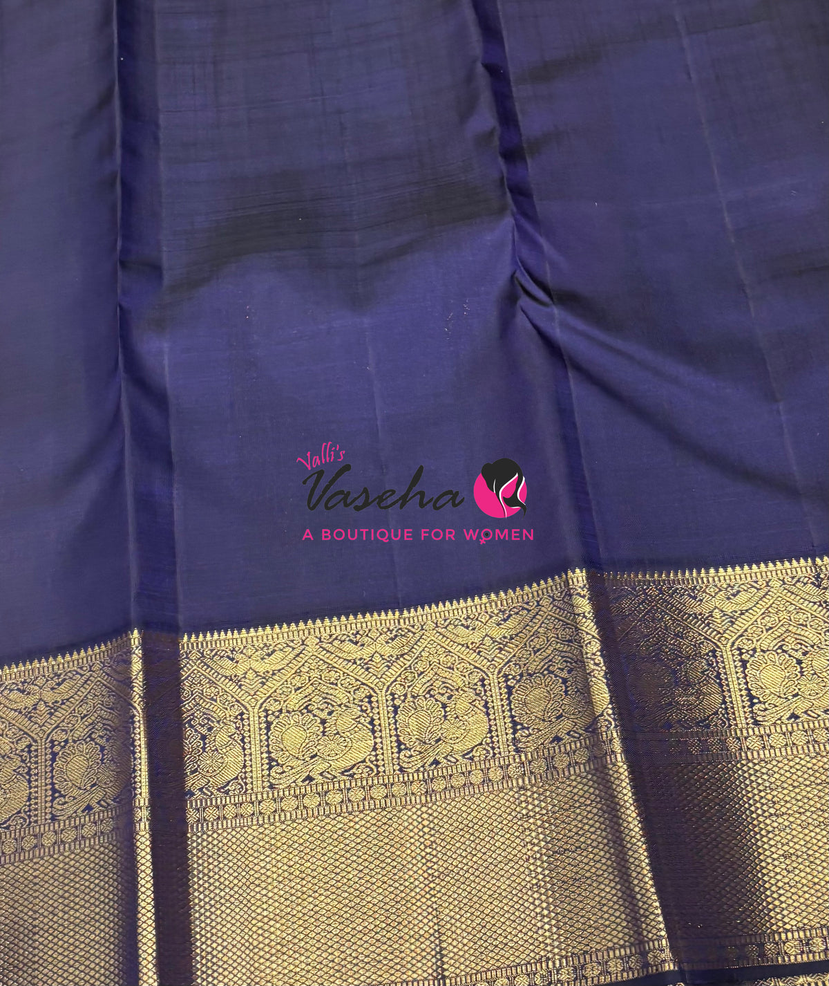 Pure Vintage Korvai Kanchipuram Silk Saree - Lemon Green & Navy Blue Combo - VVPS021