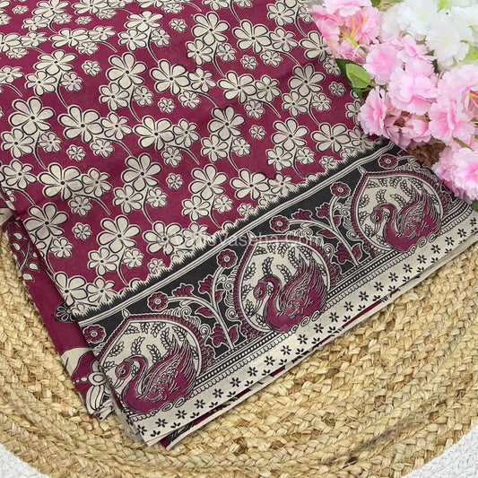 Pure Kalamkari Cotton Saree - VVPKC002