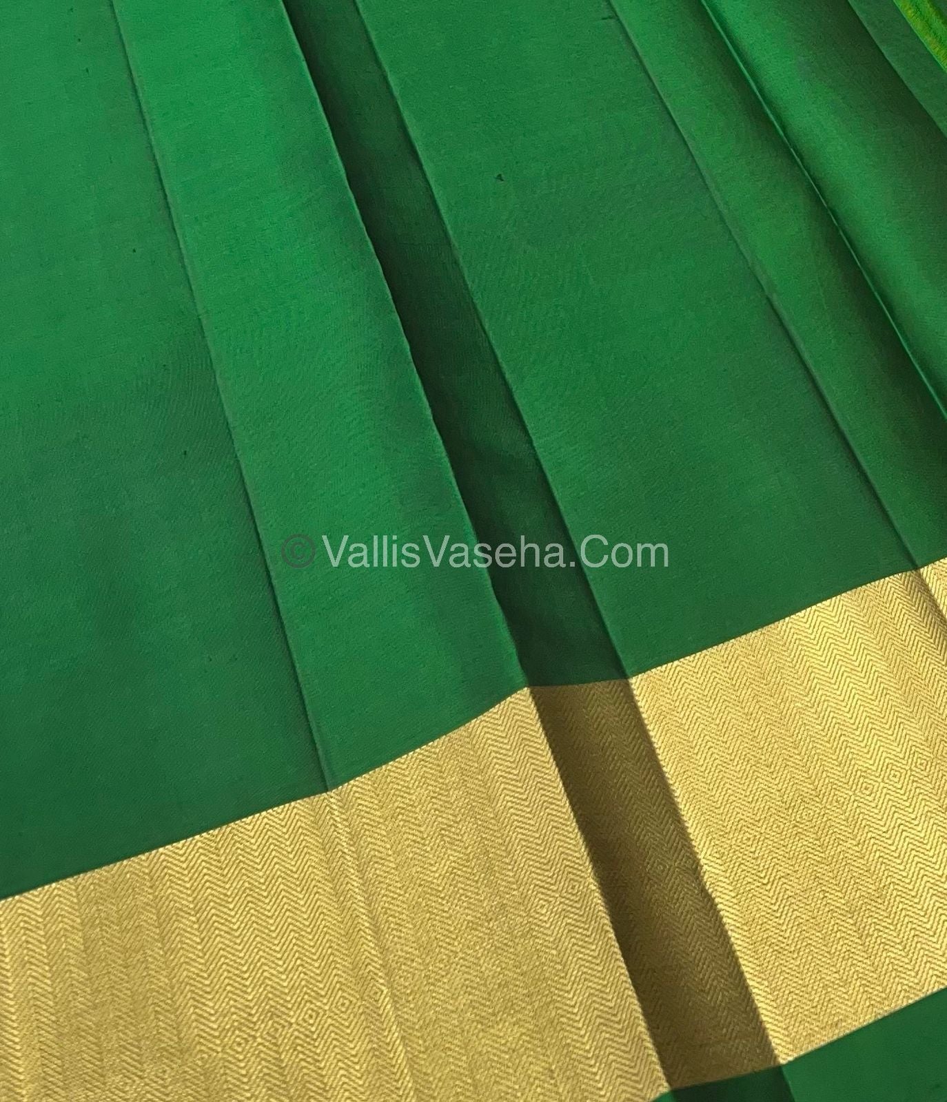 Pure Soft Silk Saree - Lemon Yellow & Green Combo - VVPSS036