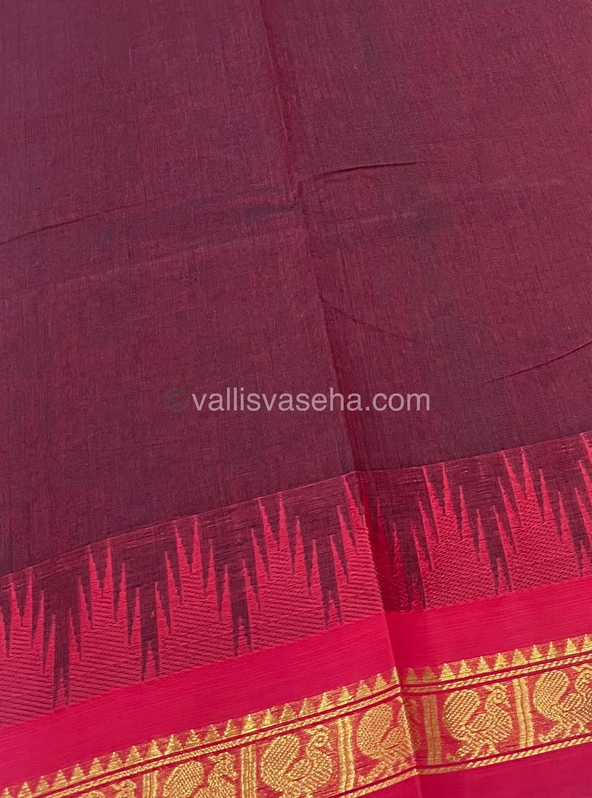 Kanchi Cotton Saree - Butta Design With Ganga Jamuna Border VVKCS008