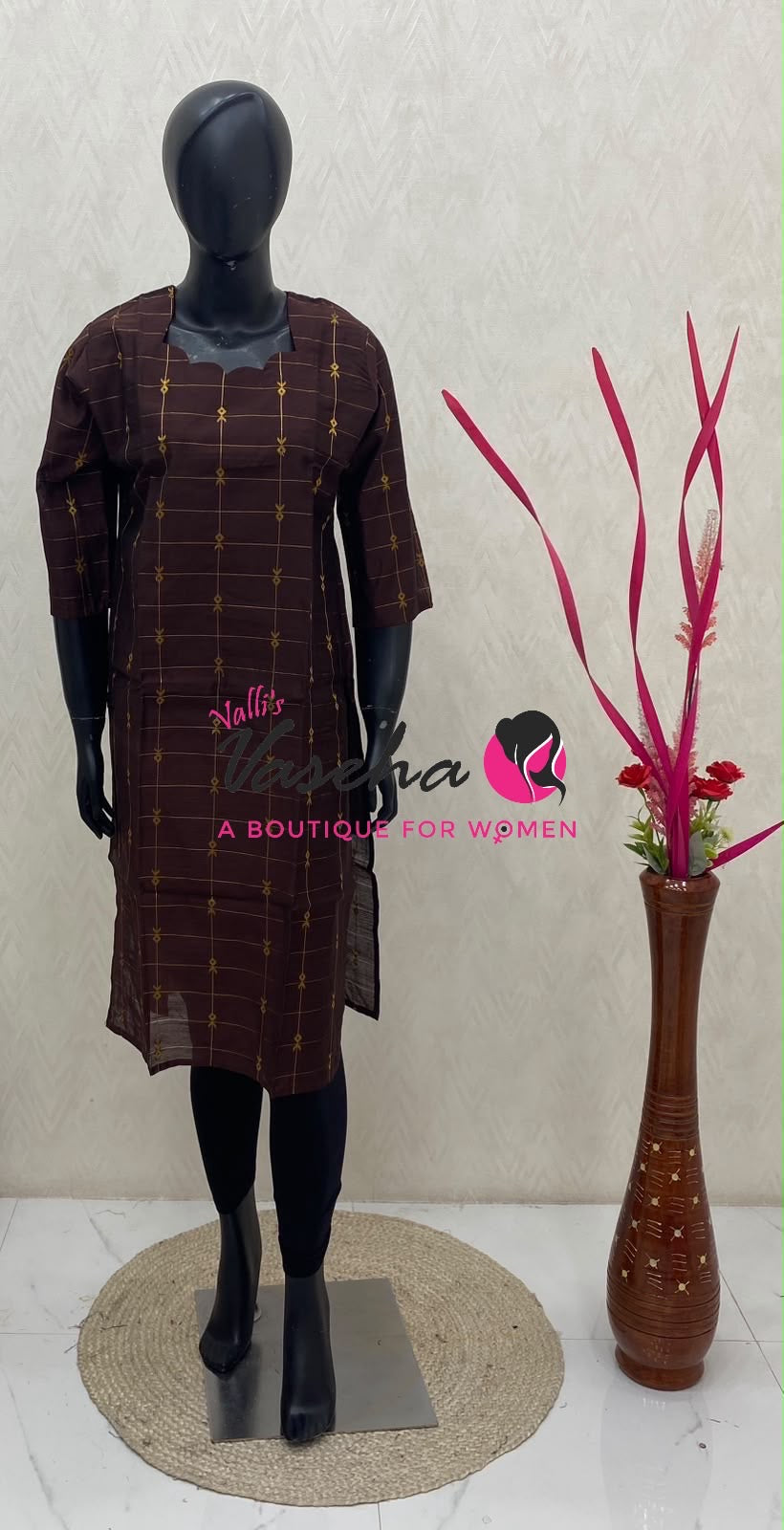 Ready Made - Semi Raw Silk - Kurti - VVSRK003