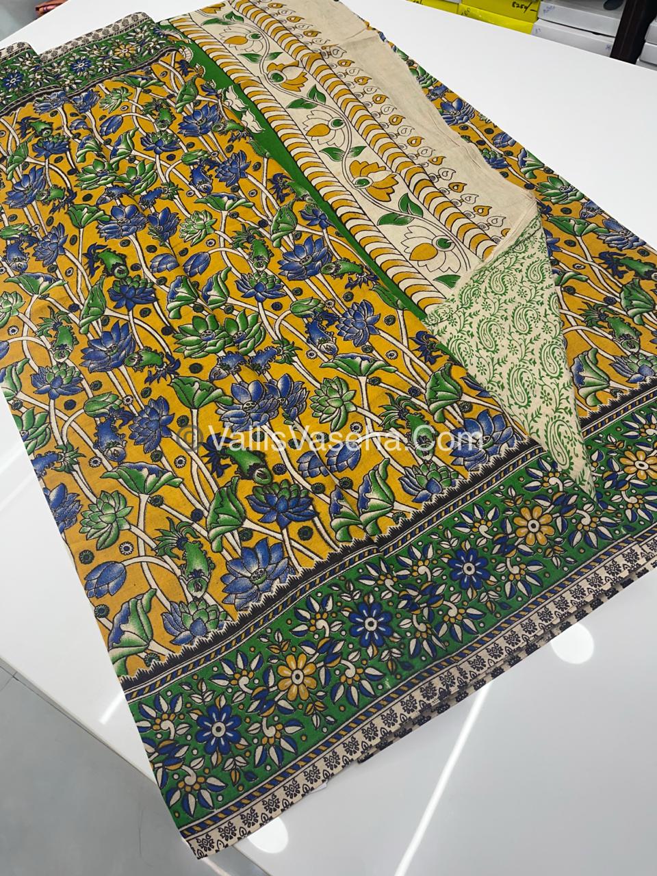 Pure Kalamkari Cotton Saree - VVPKC001