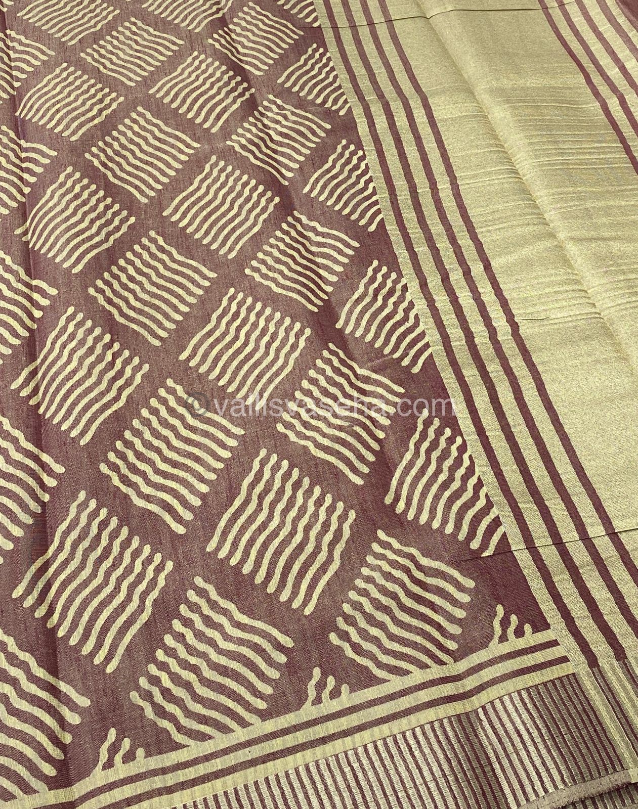 Semi Tussar Silk - Wine Shade - VVSTS007
