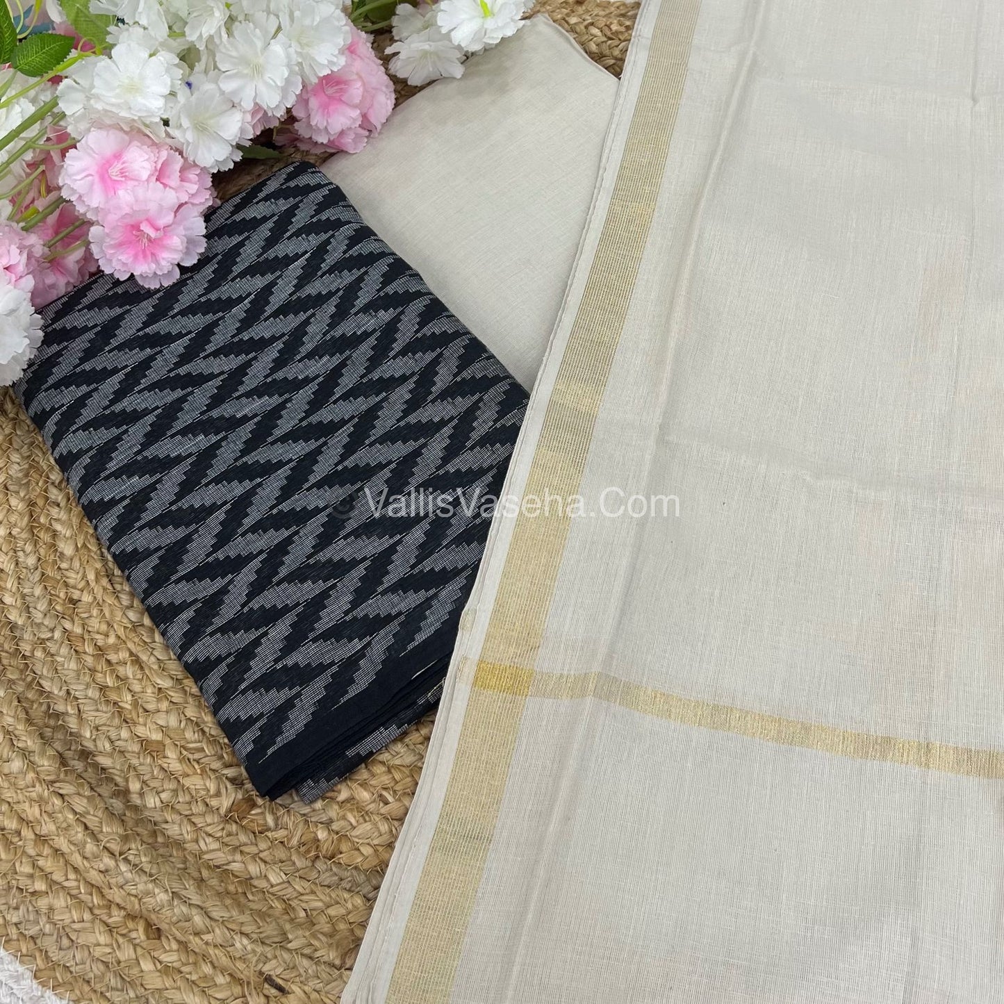 Salwar Material - Pure Cotton - Jacquard Design Set - VVUSM008