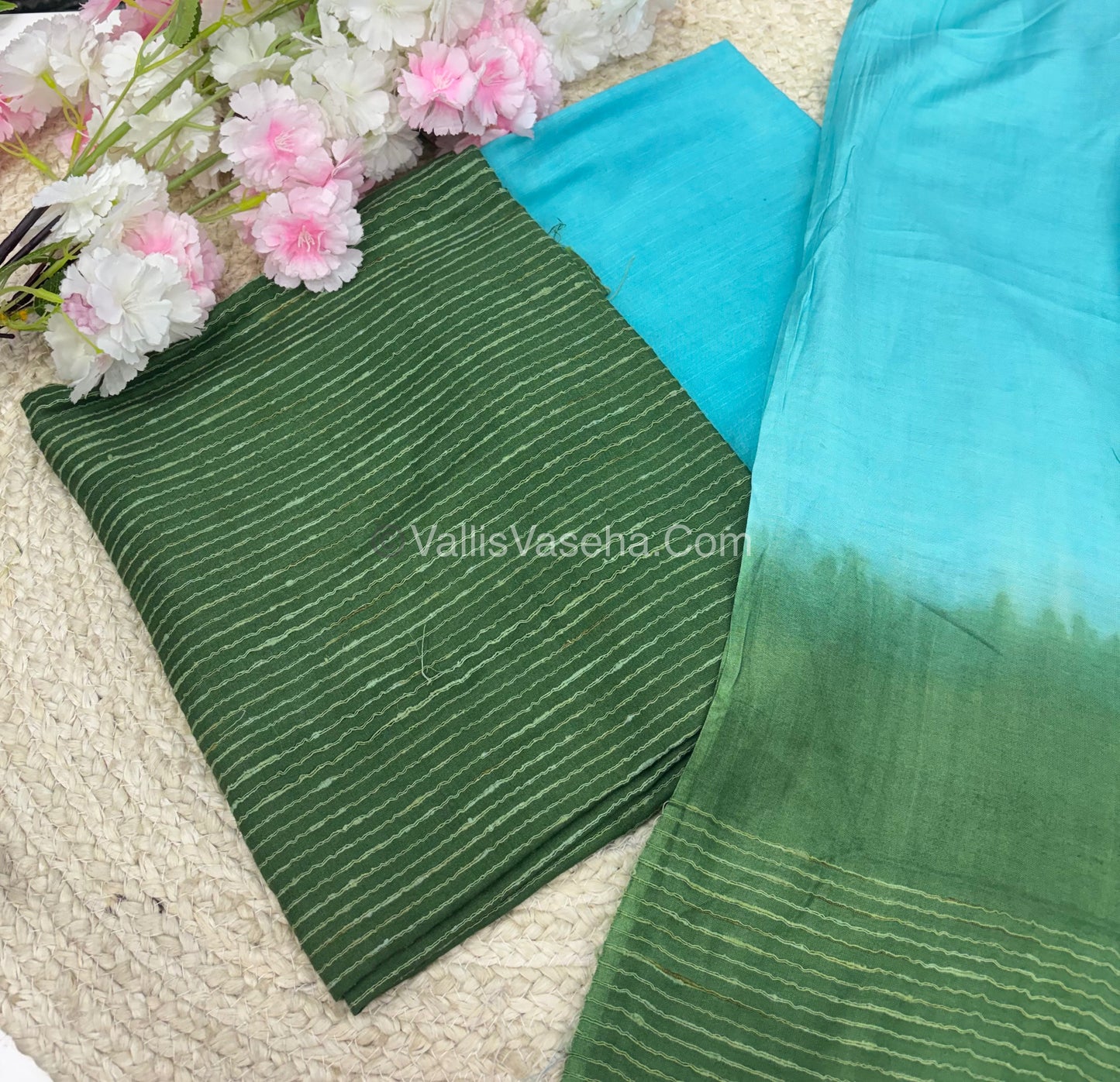 40% less - Offer Unstitched Material - Tussar Material - VVDUM001
