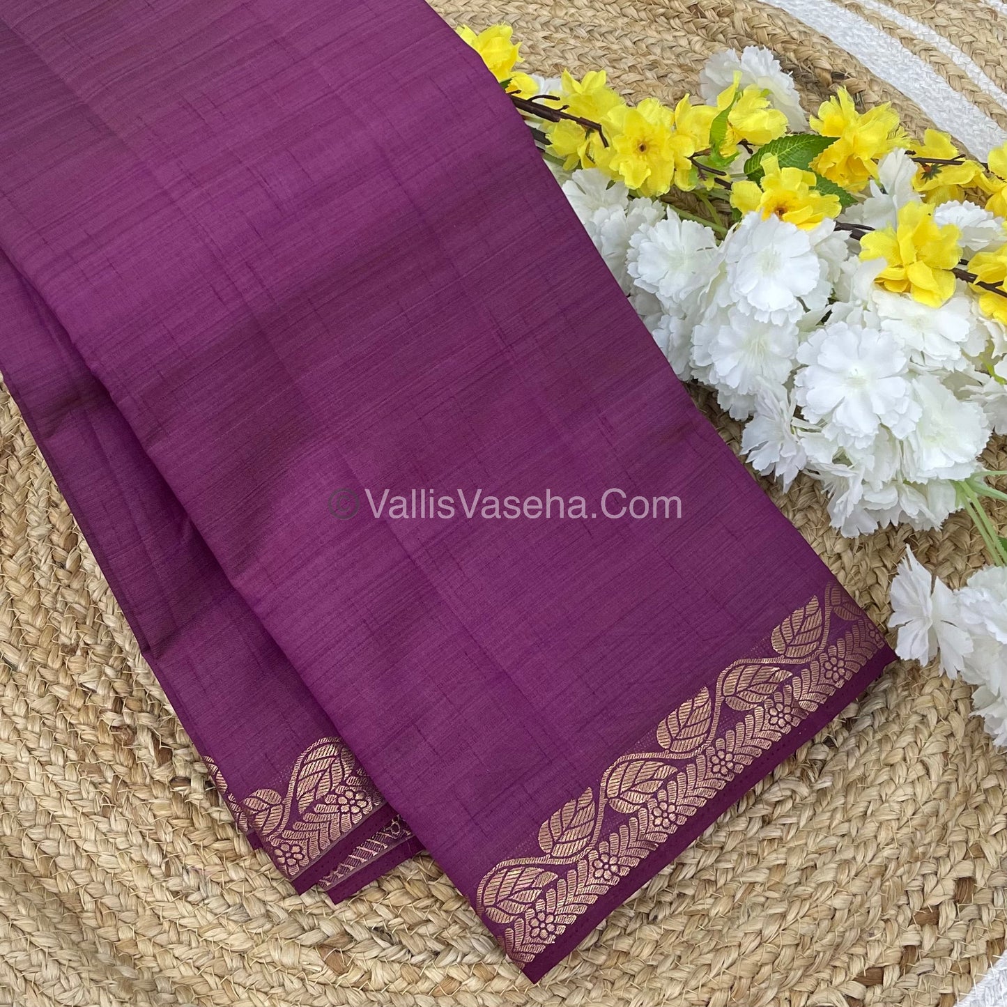 Semi Tussar Silk - Wine Shade - VVSTS003