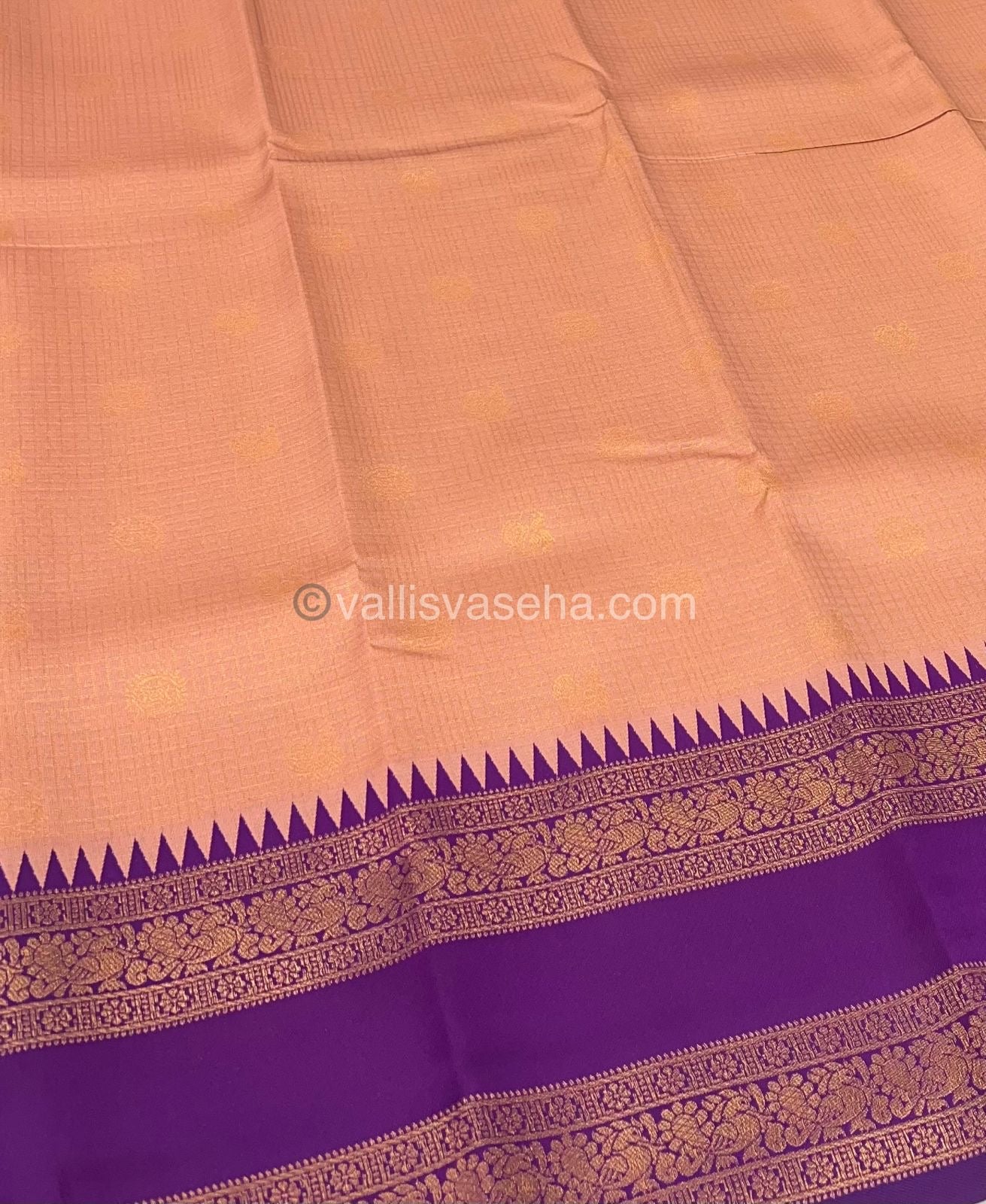 Kanchi Semi Silk - Mayil & Chakkaram design - VVKSS001