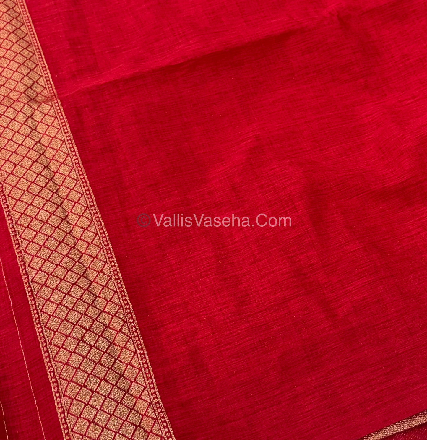 Banarasi - Heritage Silk - Semi Kathan Silk - Red Shade - VVBHS007