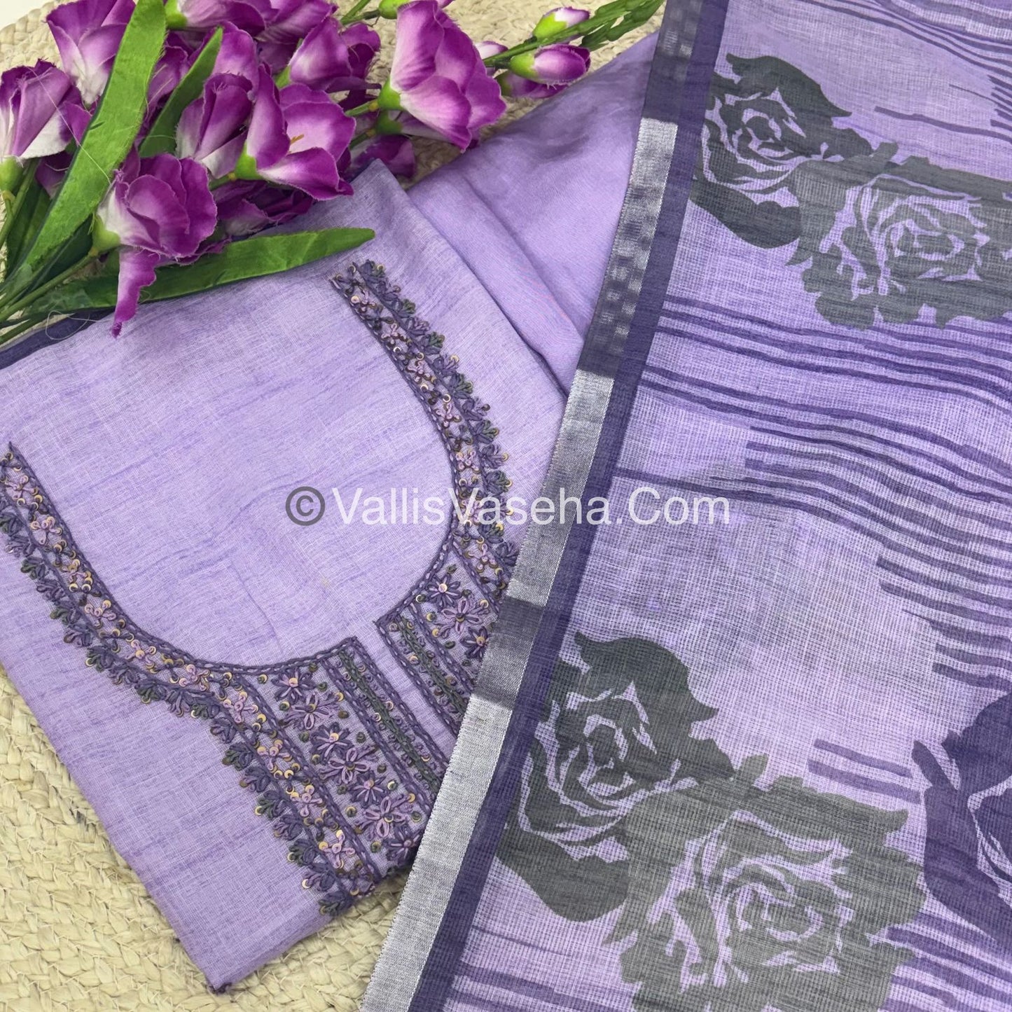 Tissue Linen Salwar Material | VVUSM017