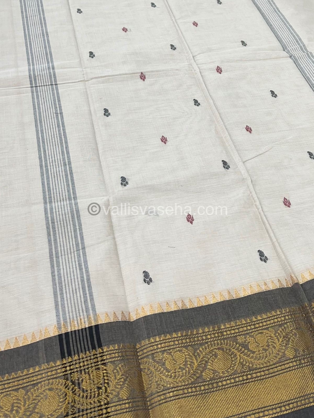 Kanchi Cotton Saree - Butta Design VVKCS008