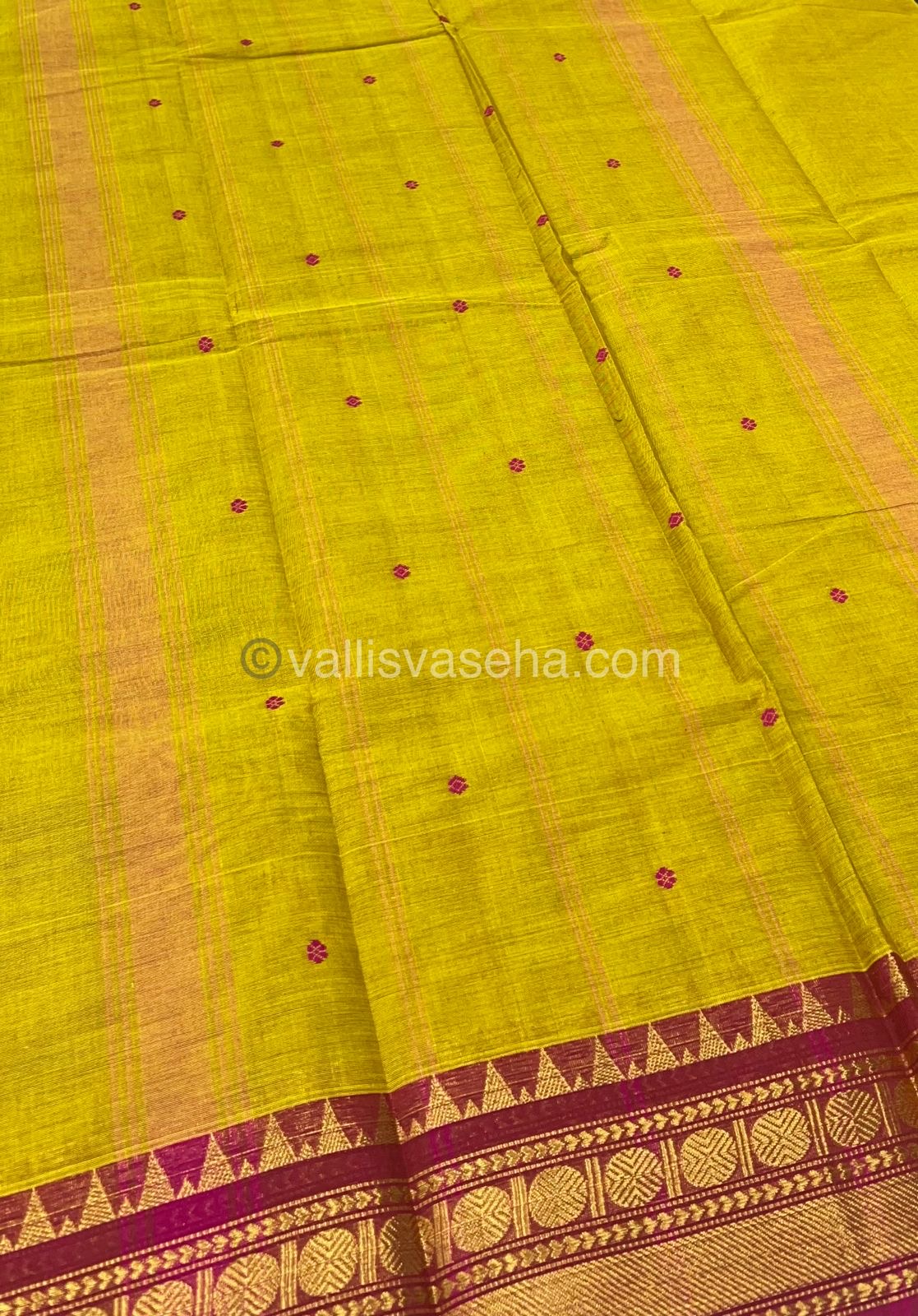 Kanchi Cotton Saree - Butta Design VVKCS008