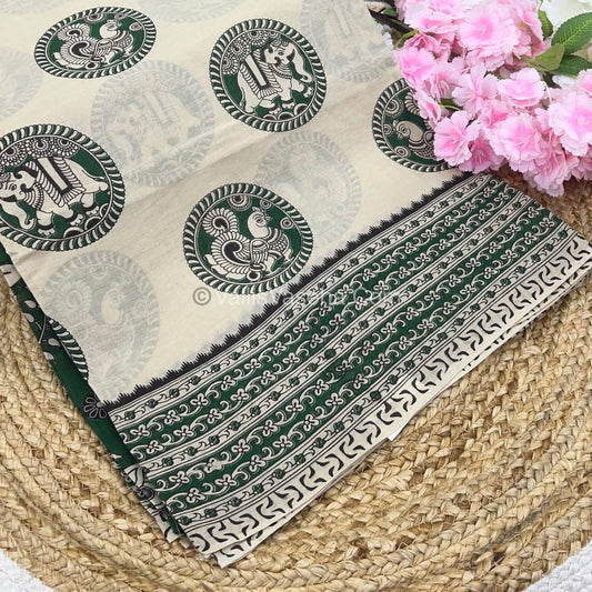 Pure Kalamkari Cotton Saree - VVPKC002