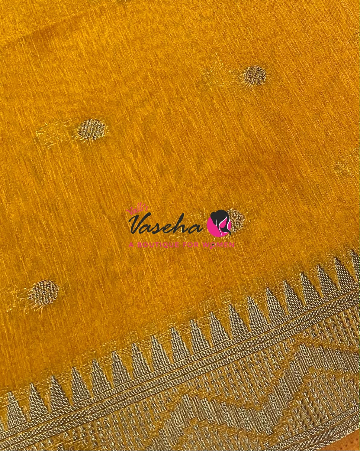 Semi Jute Silk Saree - Green With Yellow Shade- VVSJS002