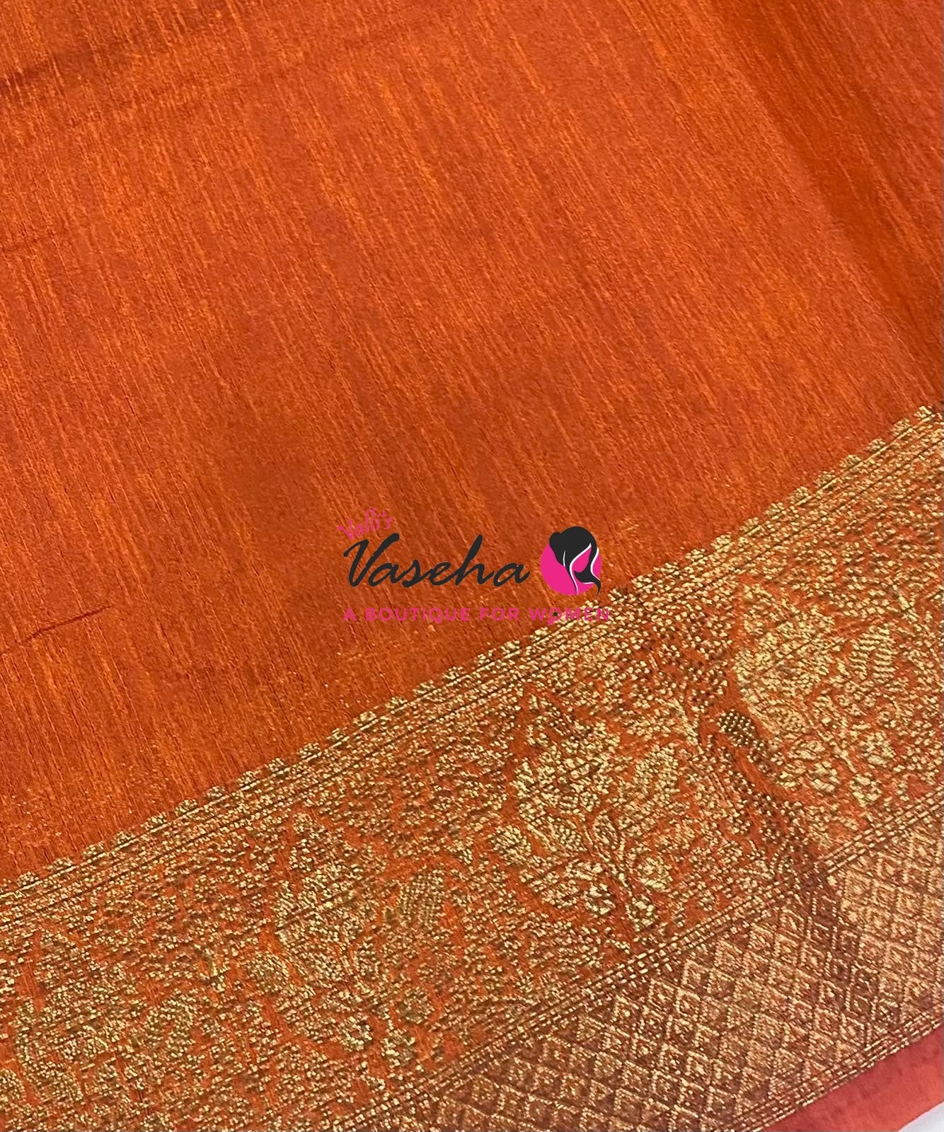 Semi Jute Silk Saree - Wine With Orange Shade- VVSJS001