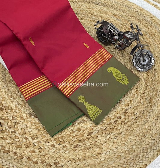 Semi Silk Saree - Kanchi Pattu Style - VVSSS004