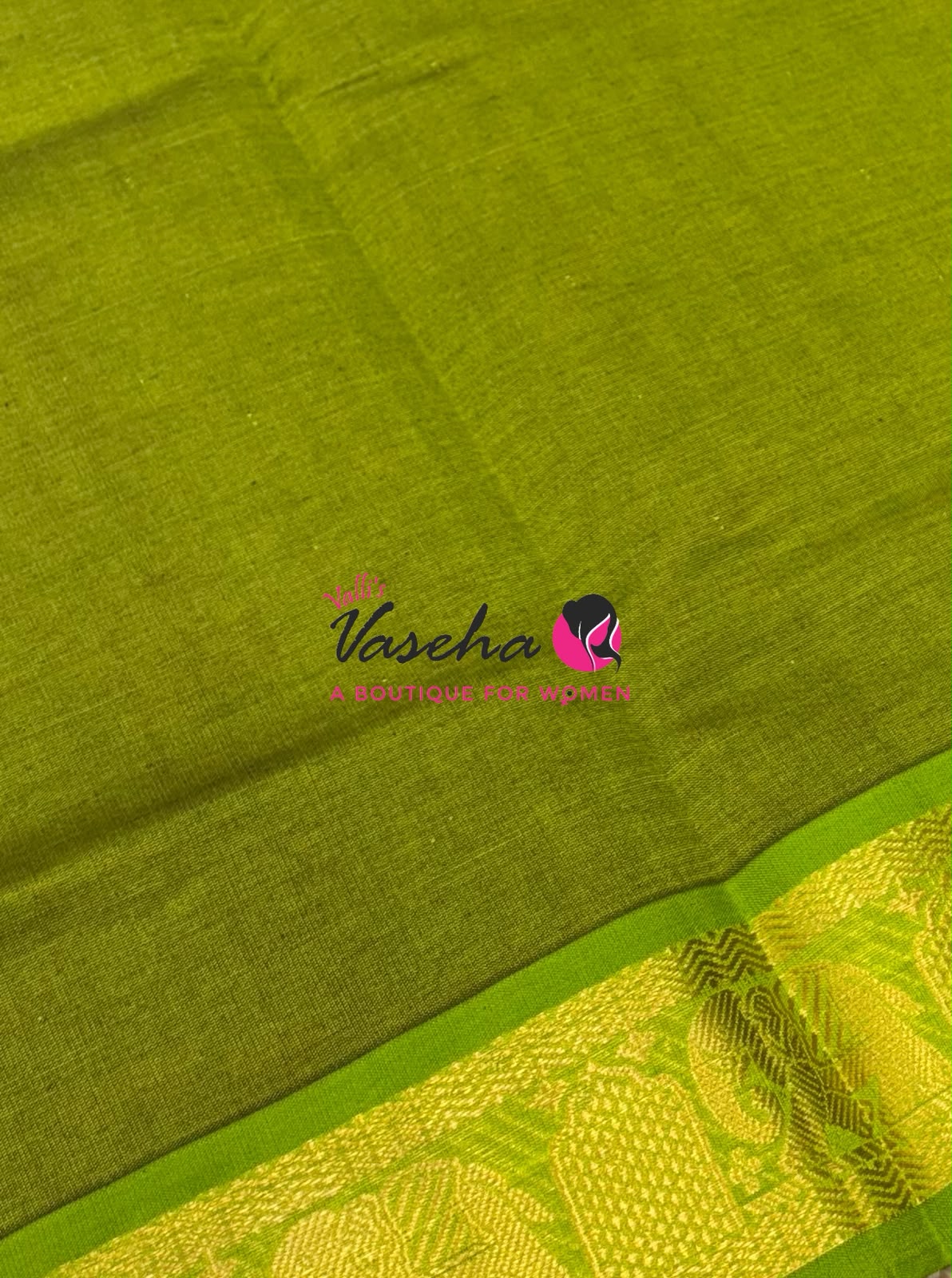 Semi Silk Cotton Saree | Small Leaf Butta Design |VVSSC010