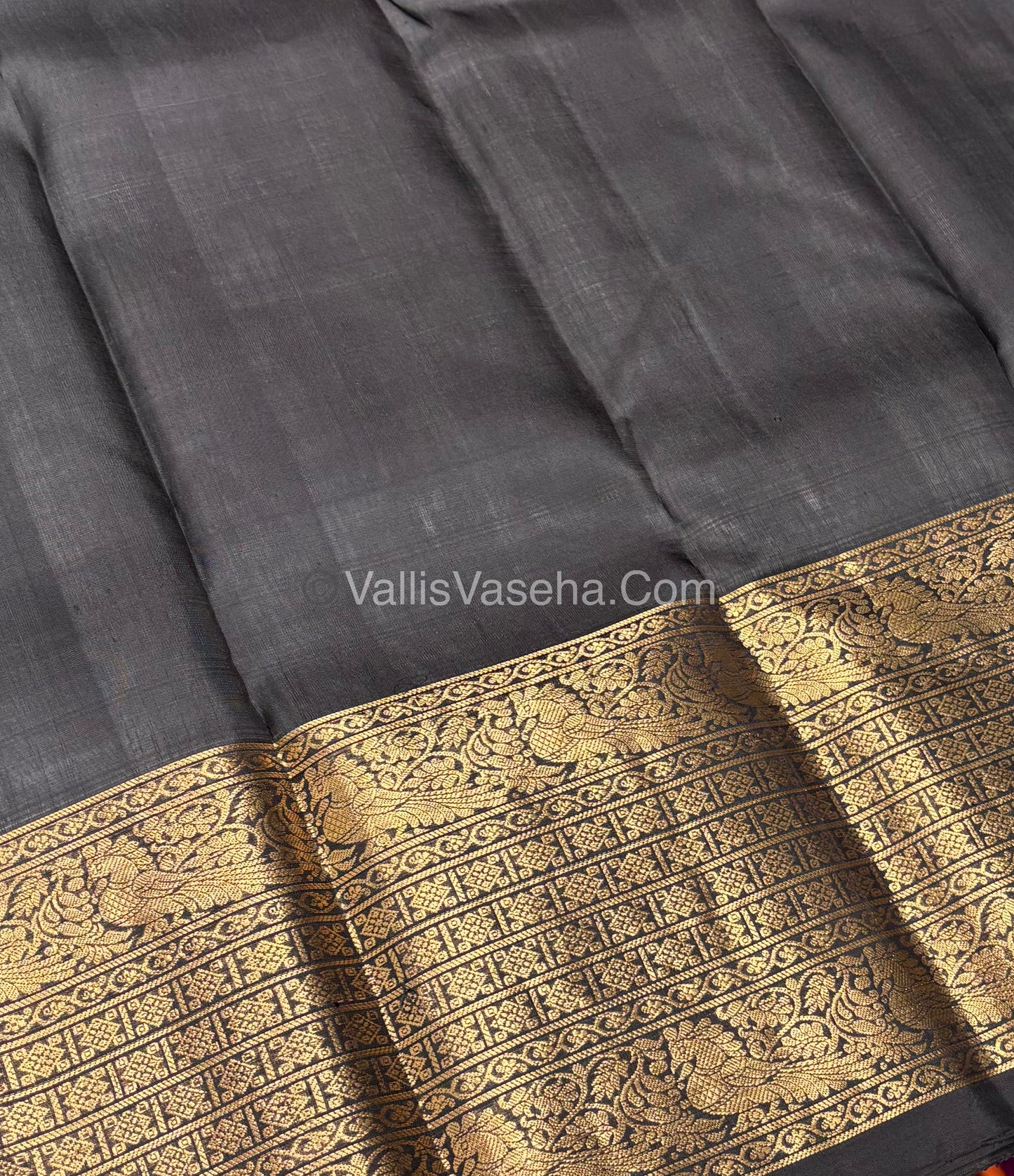 Pure Soft Silk Saree - Ganga Jamuna Style - White with Pink & Black - VVPSS028