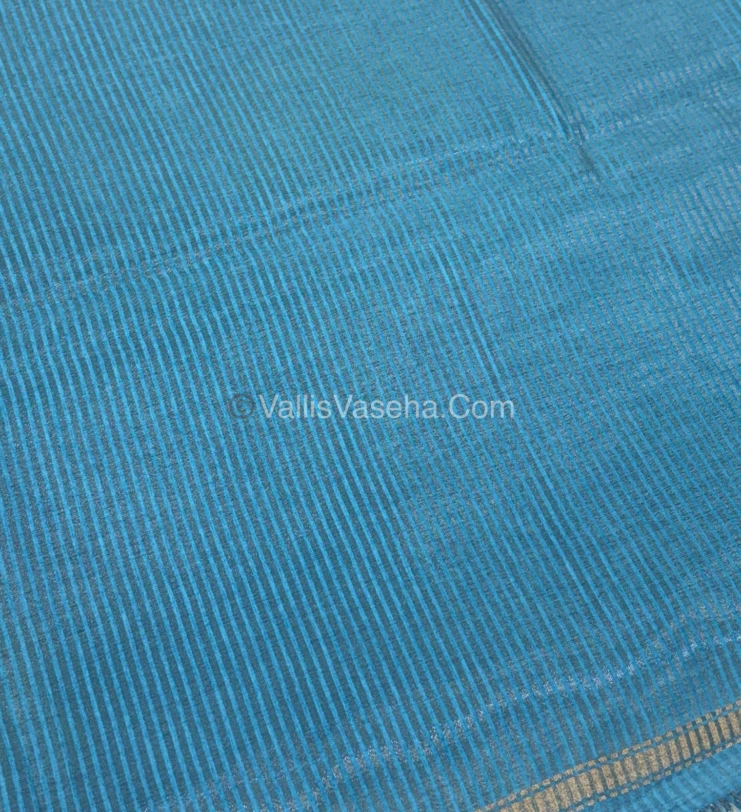 Semi Tussar Silk - Blue Shade - VVSTS042