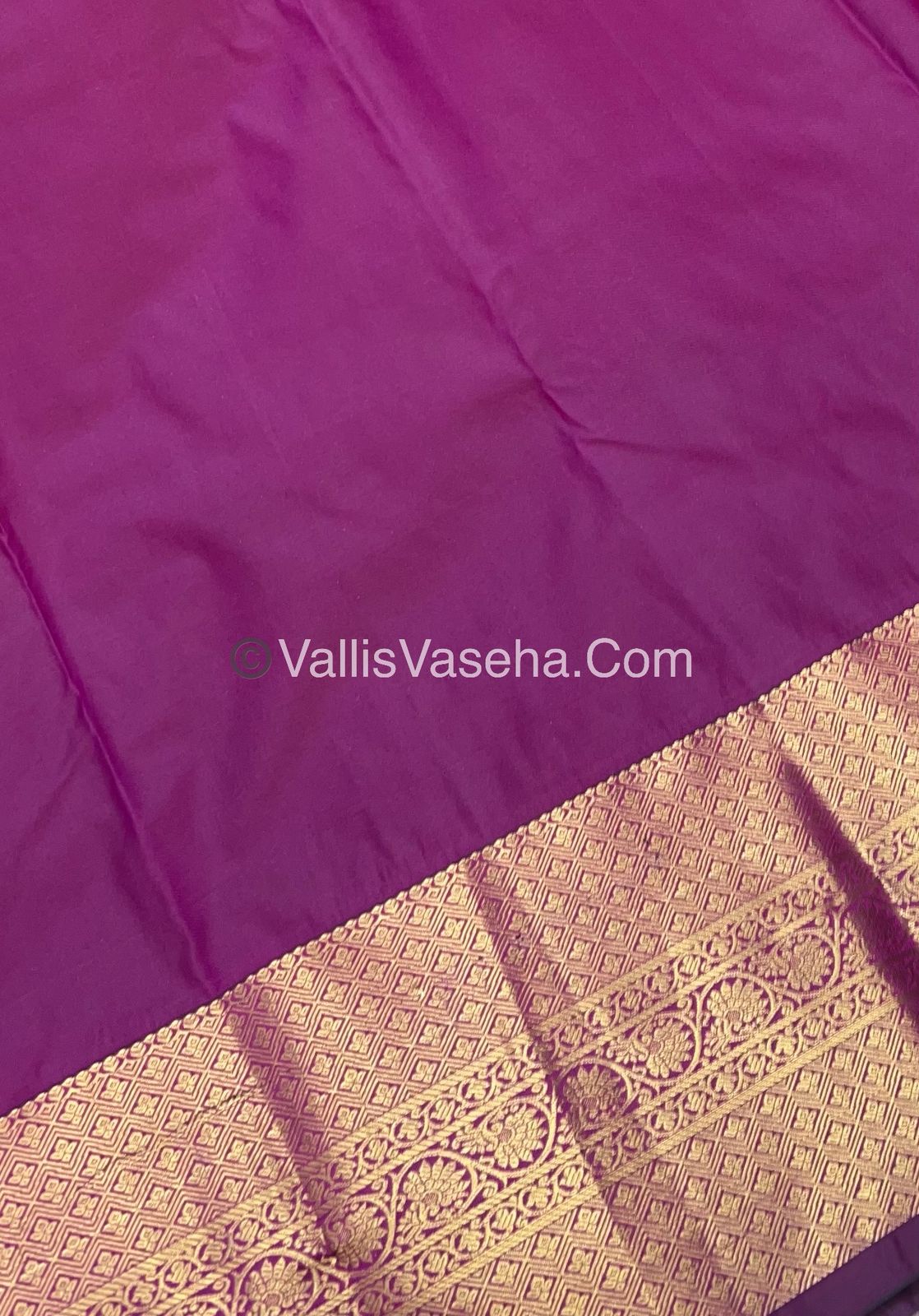 Semi Kanchipuram Silk - Dark Pink Shade - VVSKS002