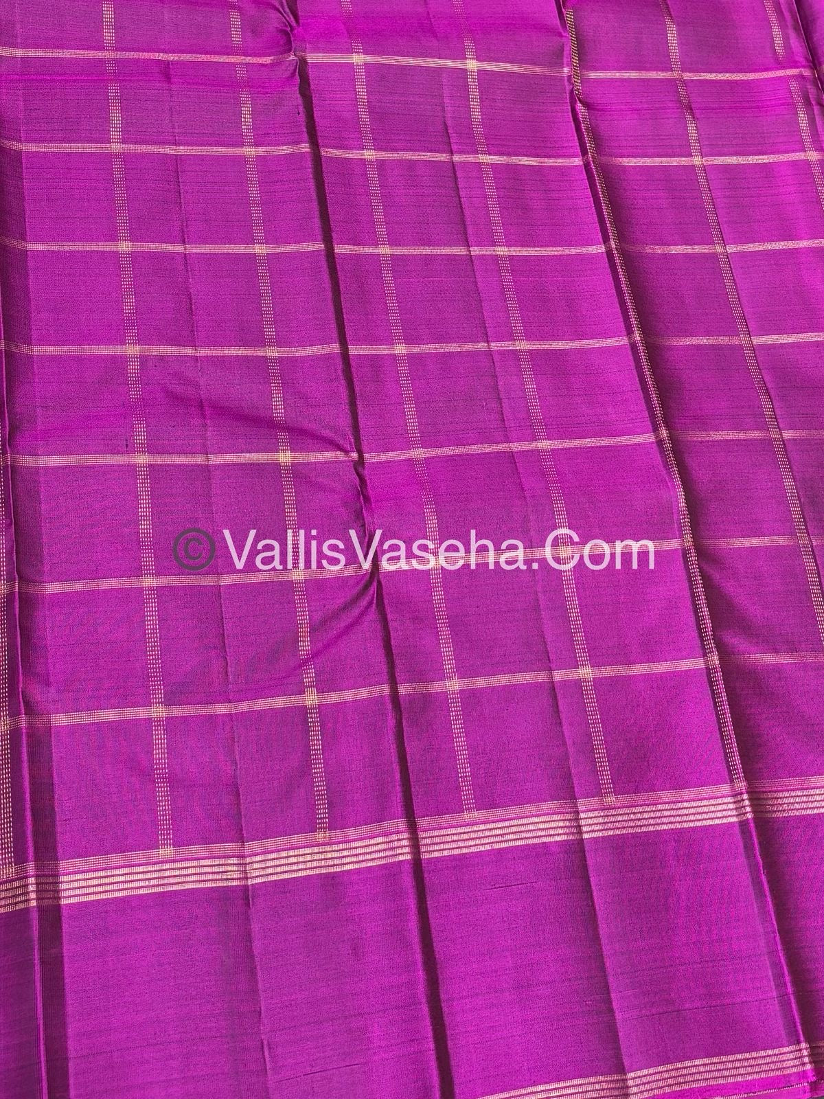 Pure Vintage Korvai Kanchipuram Silk Saree - Green & Purplish Pink Combo - VVPS021