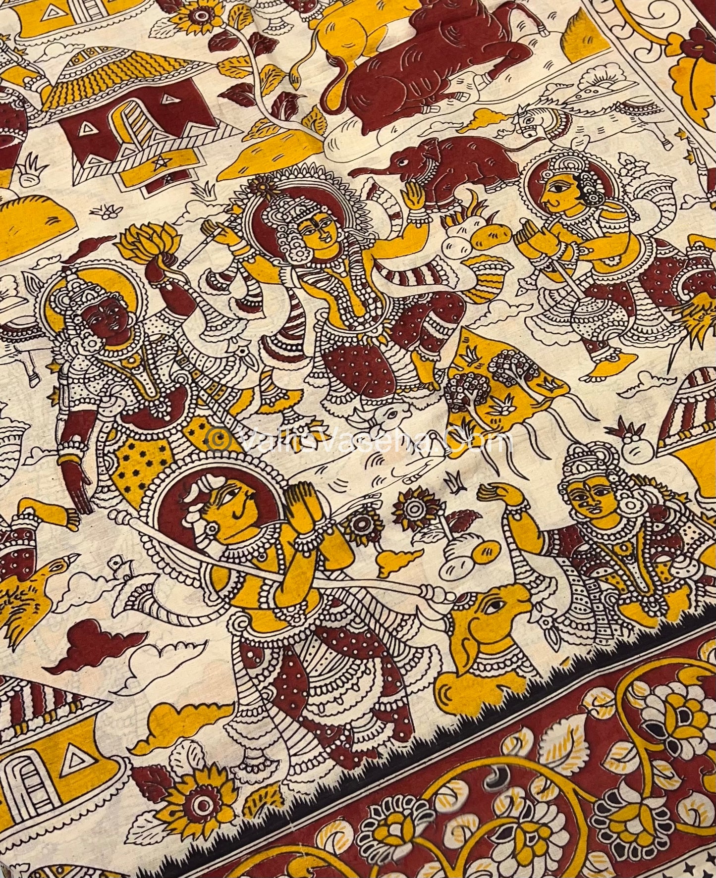 Pure Kalamkari Cotton Saree - VVPKC001