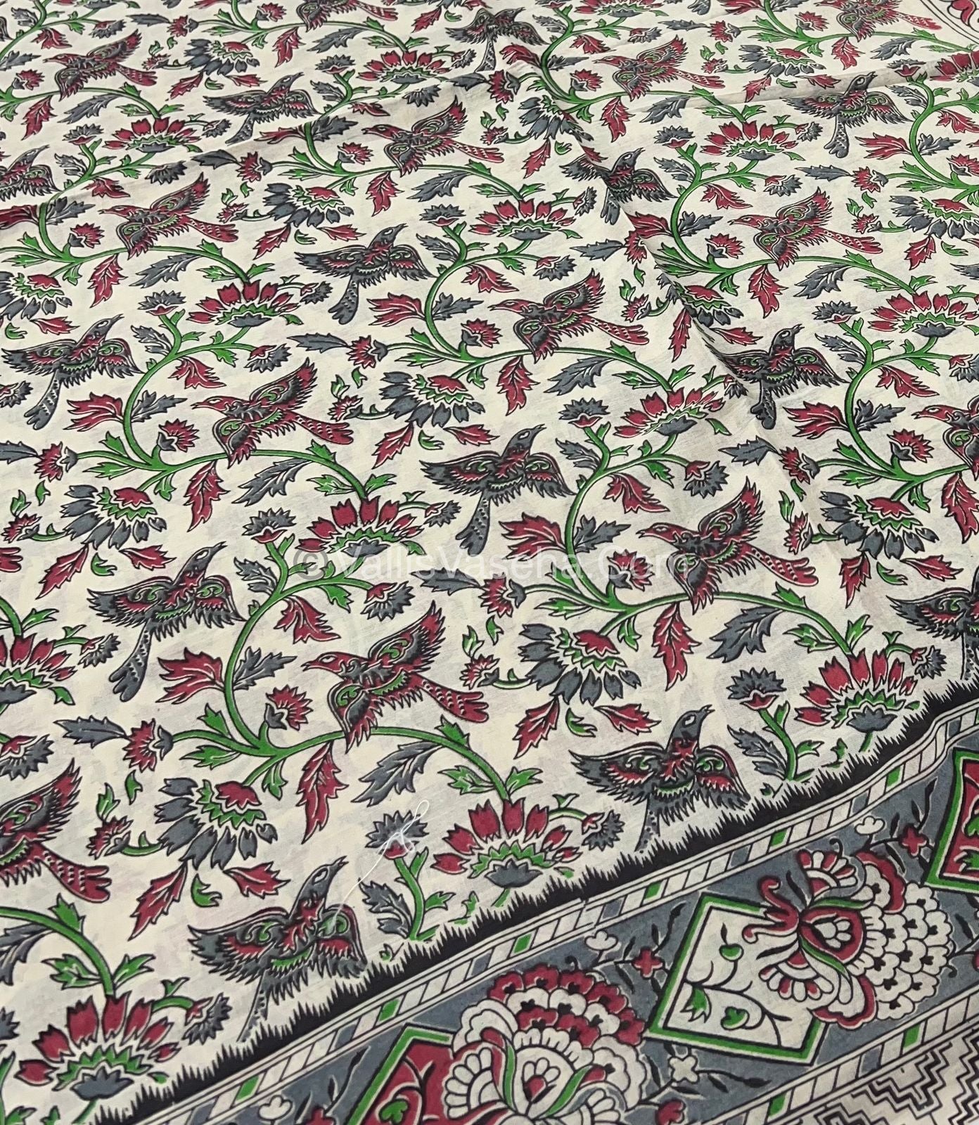 Pure Kalamkari Cotton Saree - VVPKC002