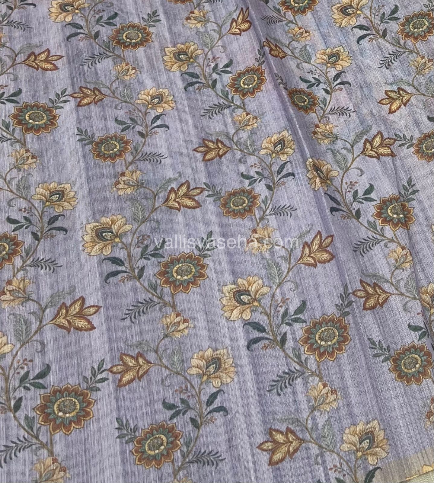 Semi Chanderi Saree - Digital Printed - VVSCD001