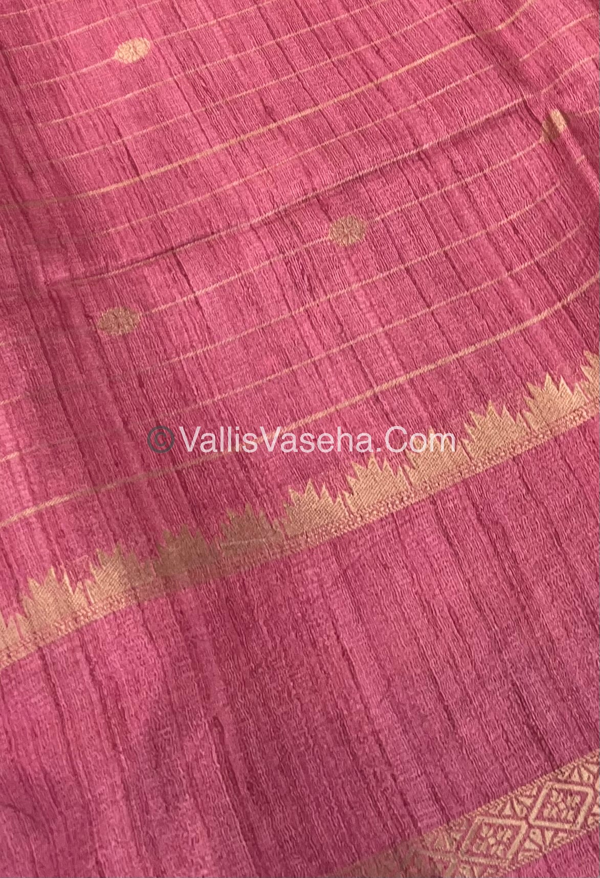 Semi Chanderi Saree - checks pattern - VVSCS004