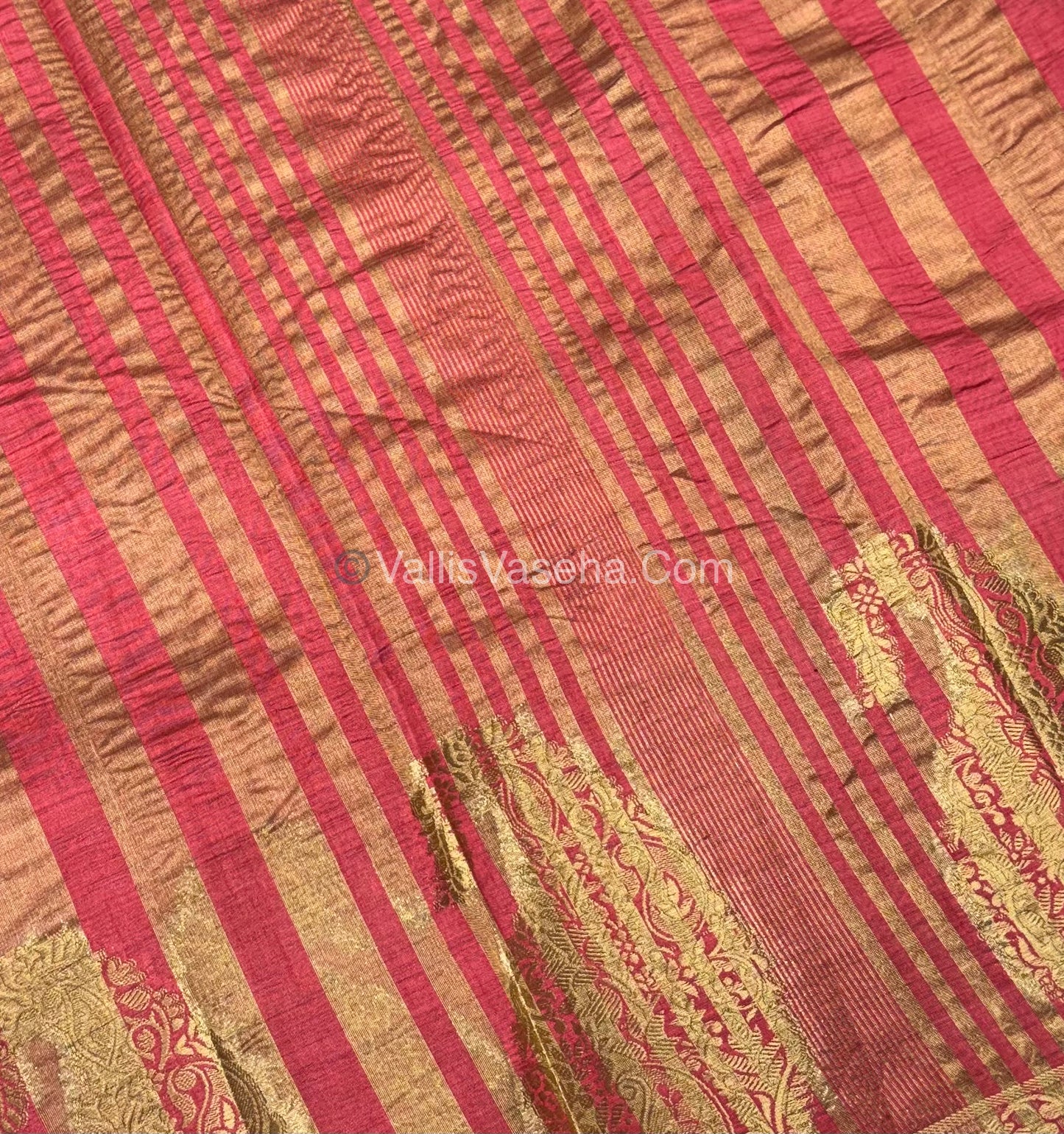 Semi Tussar Silk - Big Mango Peach Shade - VVSTS002