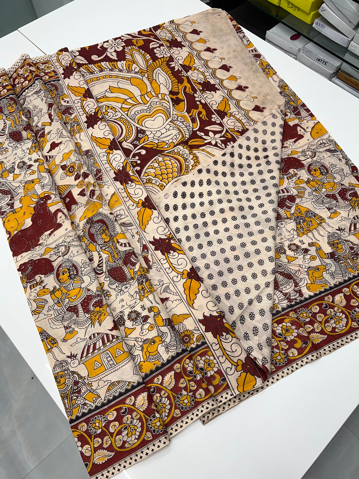 Pure Kalamkari Cotton Saree - VVPKC001