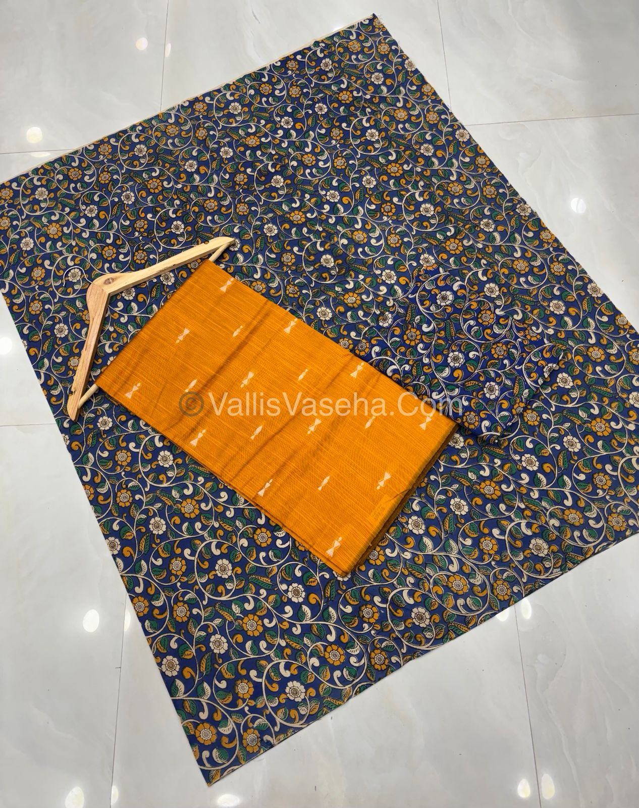 Unstitched Salwar Material -Raw Silk - Yellow Shade - VVUSM012