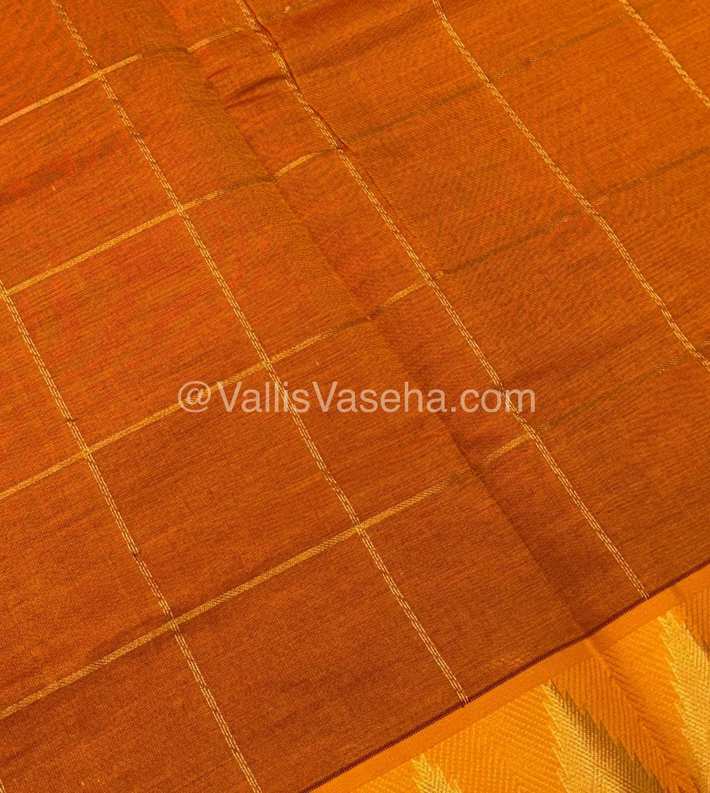 Semi Silk Cotton Saree - Pink with Orangish Yellow Shade - VVSSC002