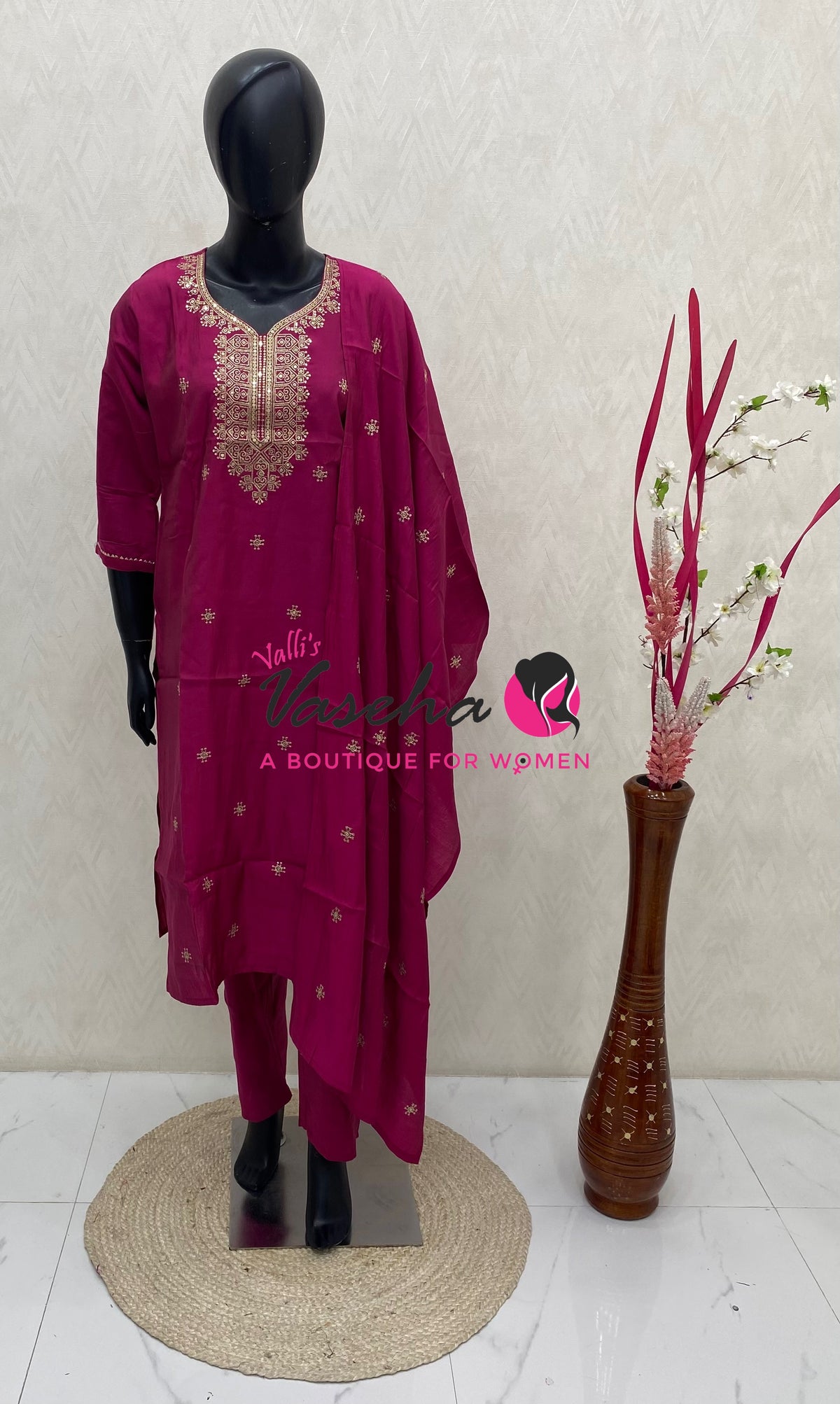 Ready Made |Salwar, Kameez & Duppatta(3pc) | Vedika Silk | VVRMS023