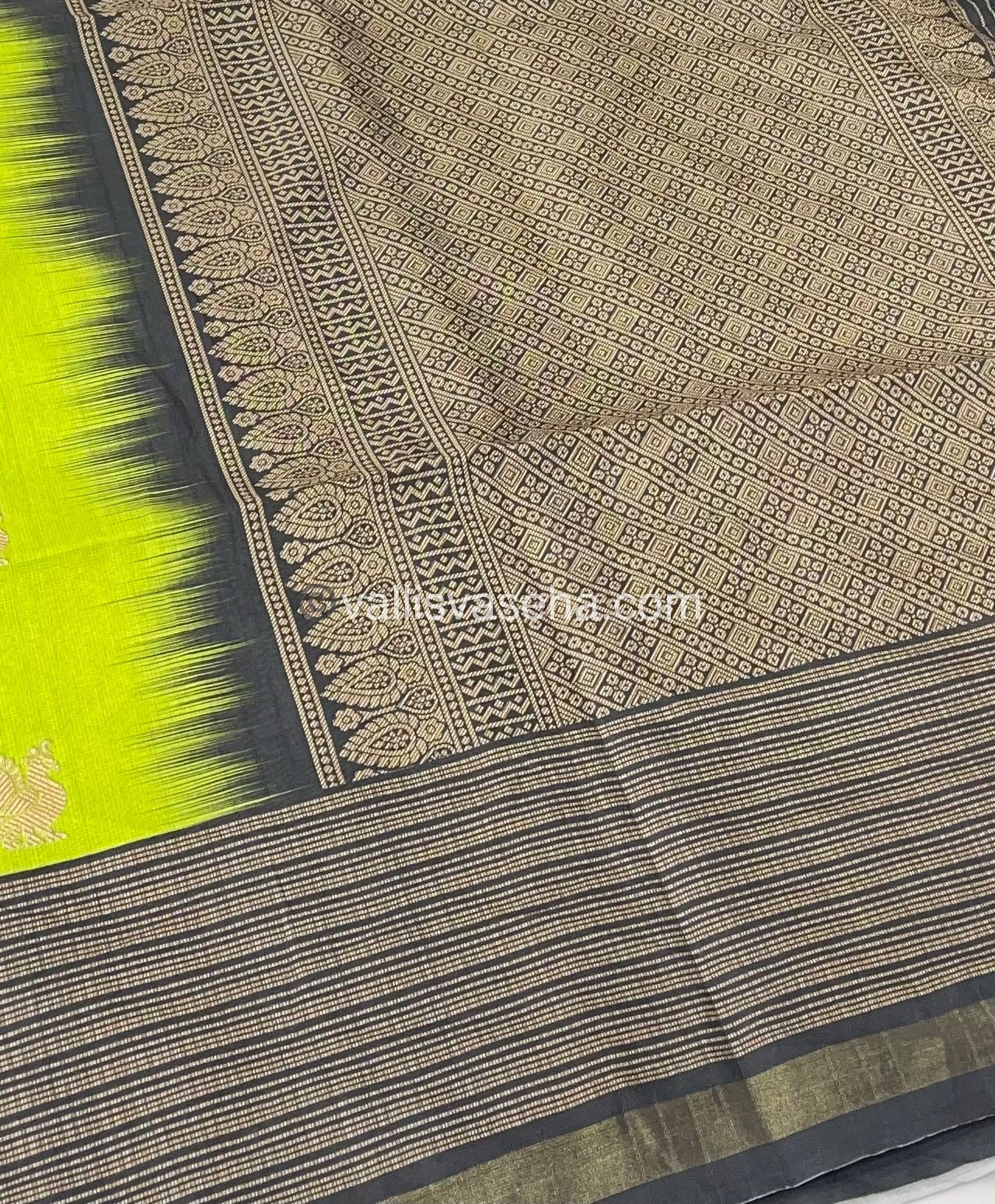 Semi Chappa Silk - Green with Black - VVSC003