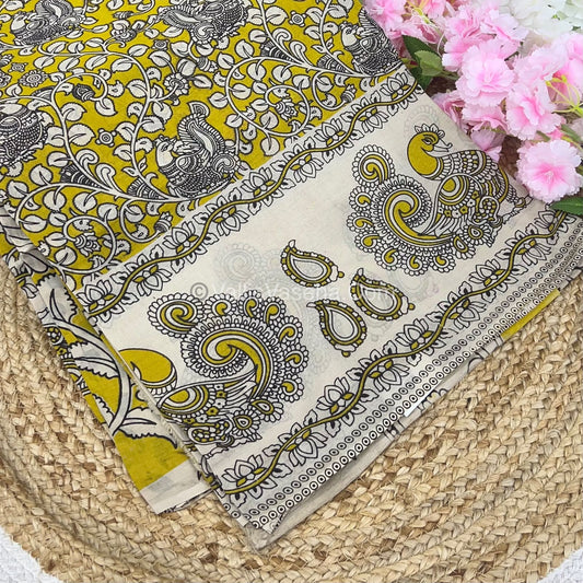 Pure Kalamkari Cotton Saree - VVPKC002