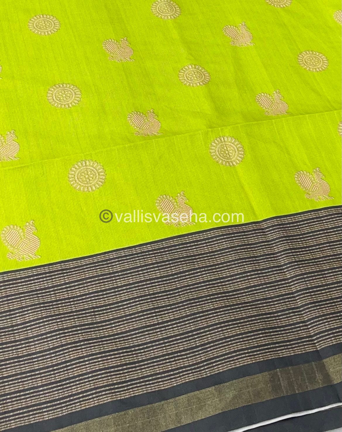 Semi Chappa Silk - Green with Black - VVSC003